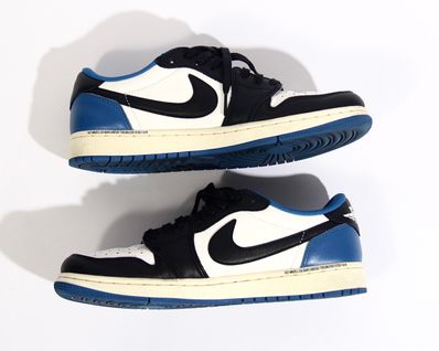 Travis Scott × fragment design × Nike Air Jordan 1 Low OG SP "Military Blue"