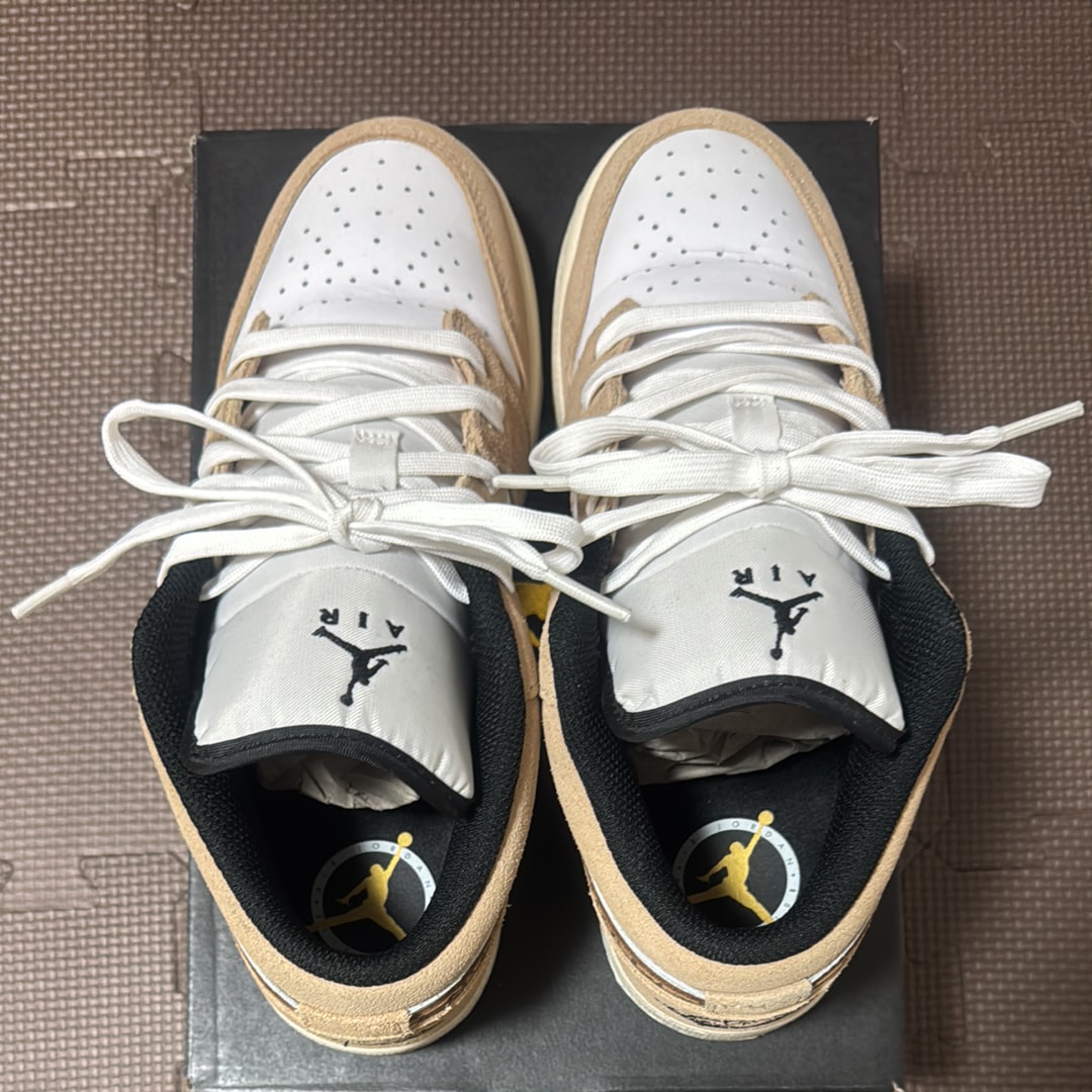 Nike GS Air Jordan 1 Low SE "Brown Elephant/Safari"