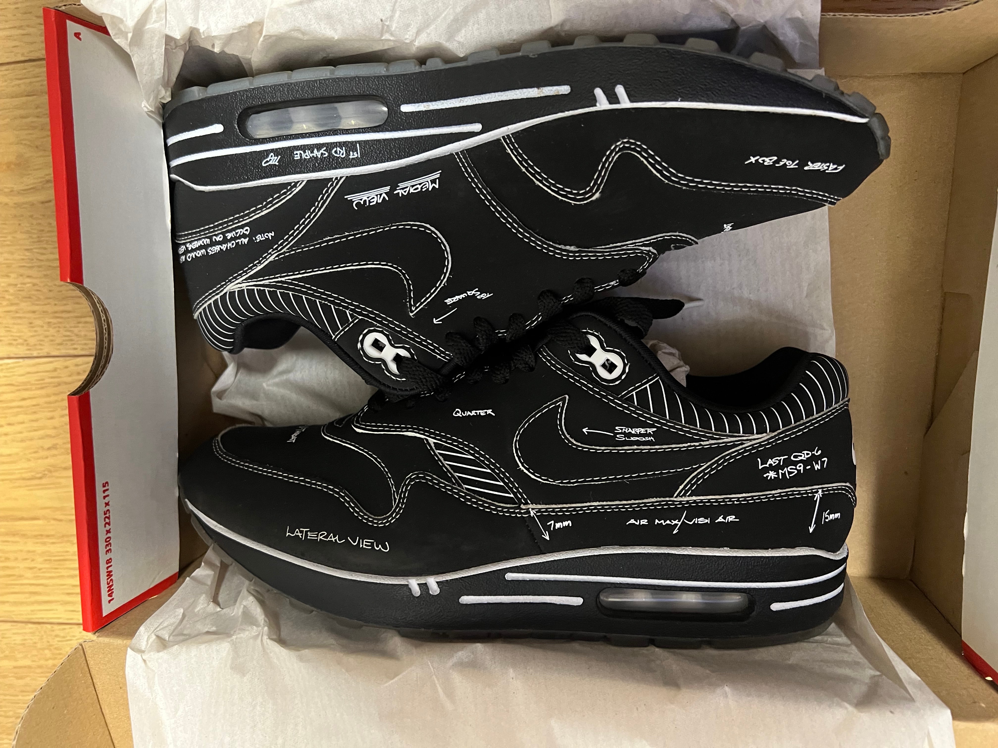 ナイキ エアマックス1 ティンカー スキマティック ブラック