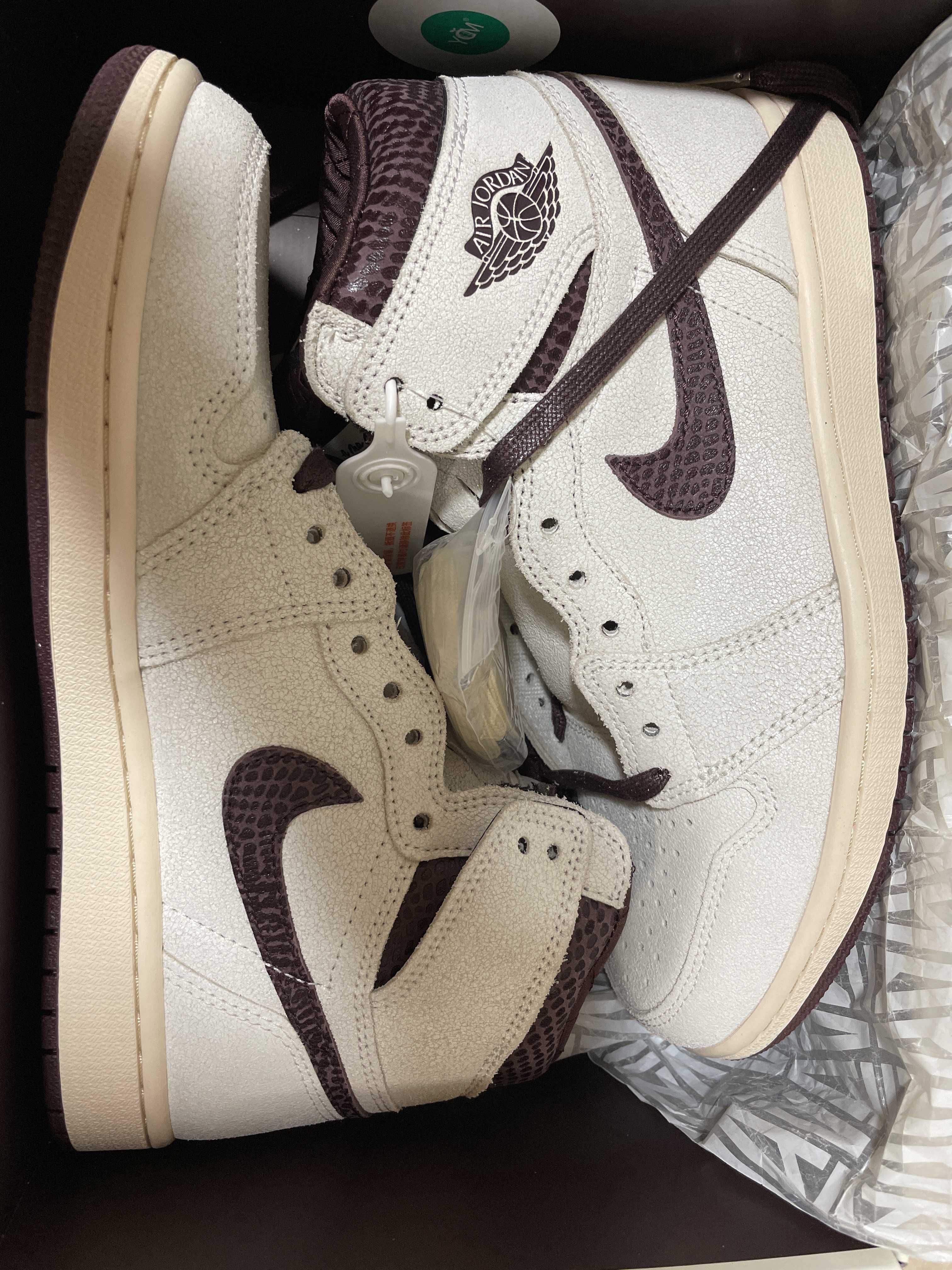 A Ma Maniere × Nike Air Jordan 1 Retro High OG "Sail and Burgundy"