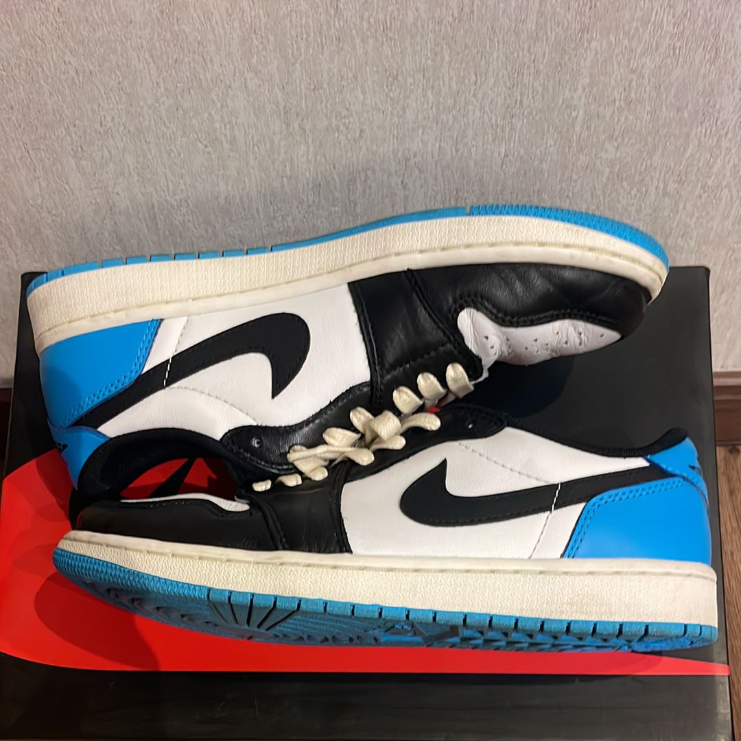 Nike Air Jordan 1 Low OG "Black and Dark Powder Blue/UNC"
