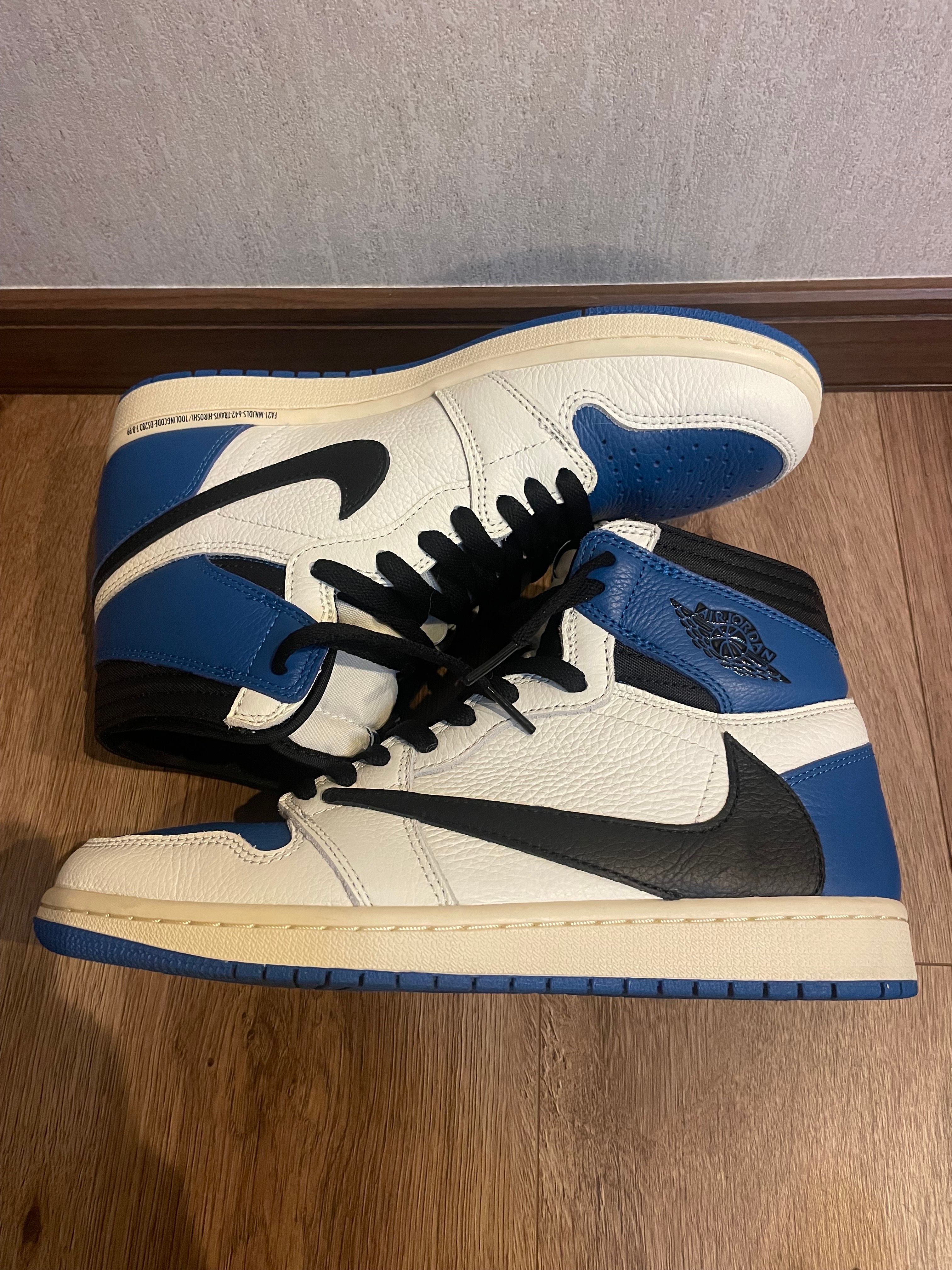 Travis Scott × fragment design × Nike Air Jordan 1 Retro High OG SP "Military Blue"