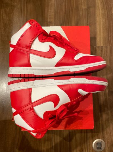 Nike Dunk High "Championship White and Red"