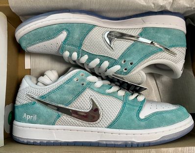 APRIL SKATEBOARDS × Nike SB Dunk Low Pro QS "White and Multi-Color"