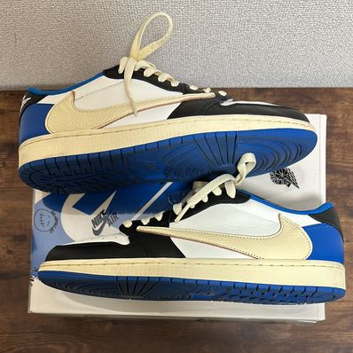 Travis Scott × fragment design × Nike Air Jordan 1 Low OG SP "Military Blue"
