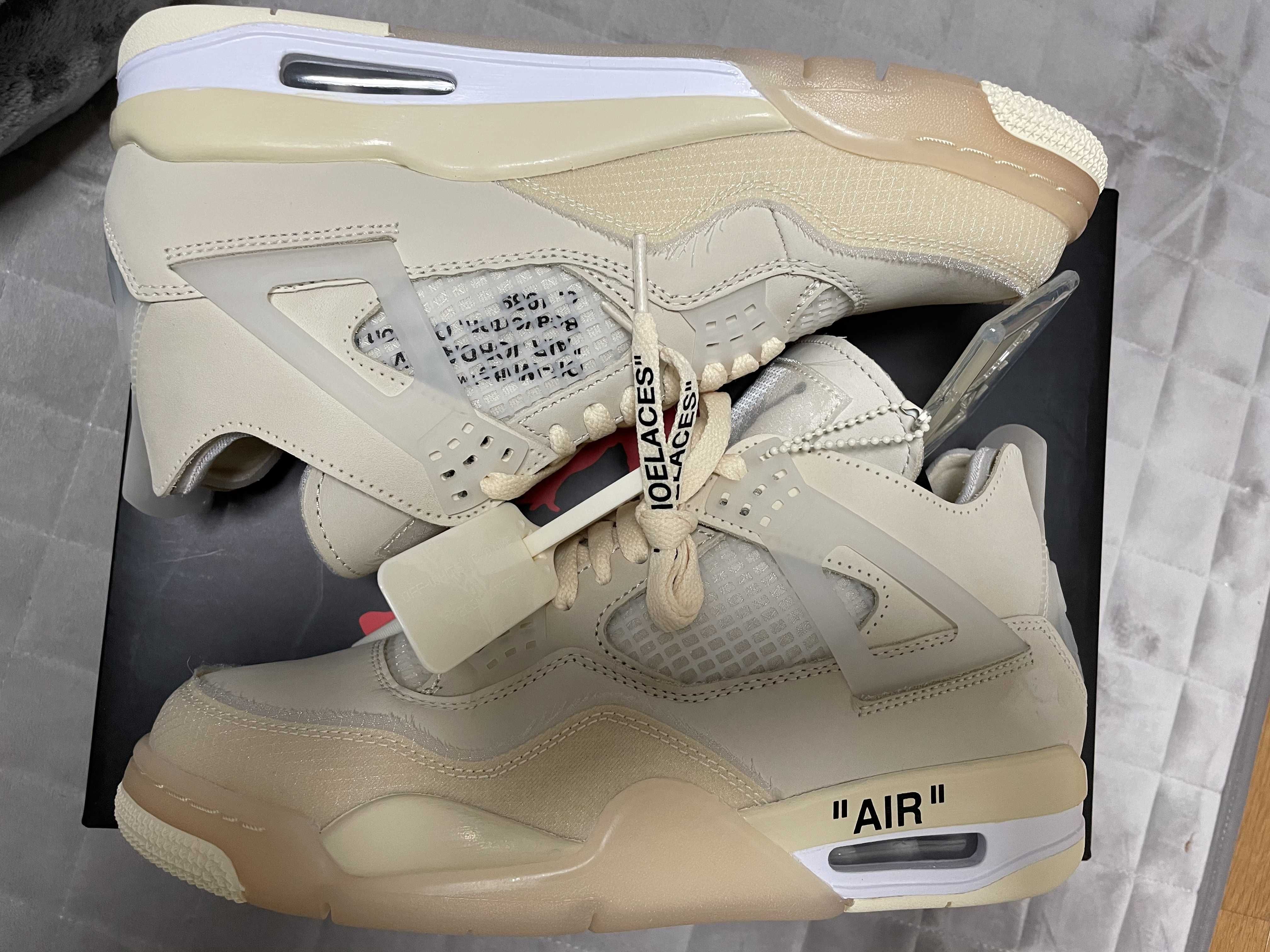 Off-White × Nike Women's Air Jordan 4 SP "Sail"