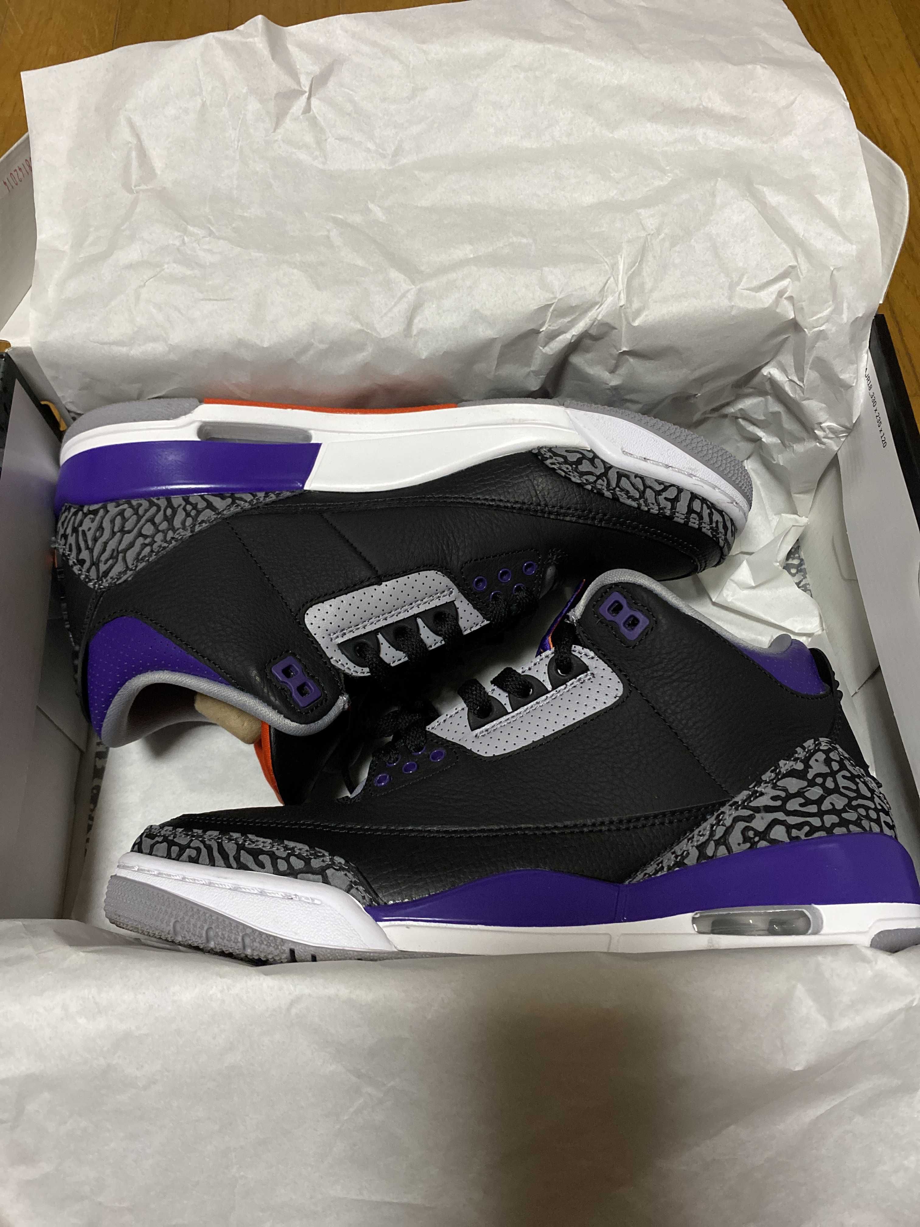 Nike Air Jordan 3 Retro "Black/Court Purple"