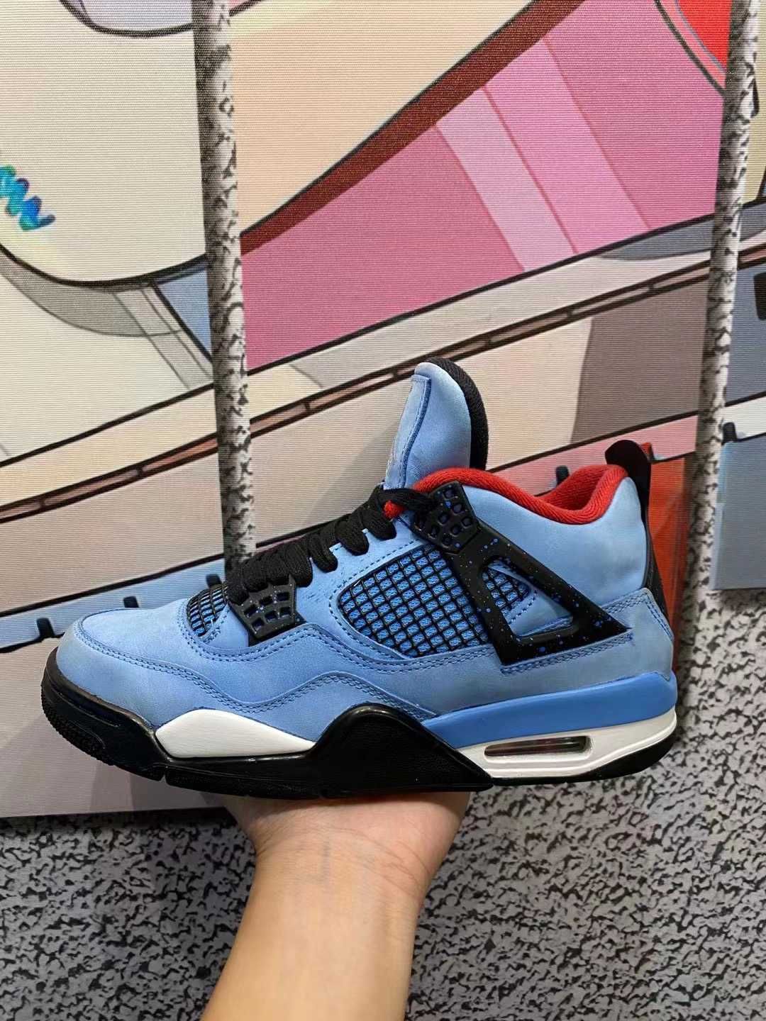 Travis Scott × Nike Air Jordan 4 Retro Cactus Jack "University Blue"