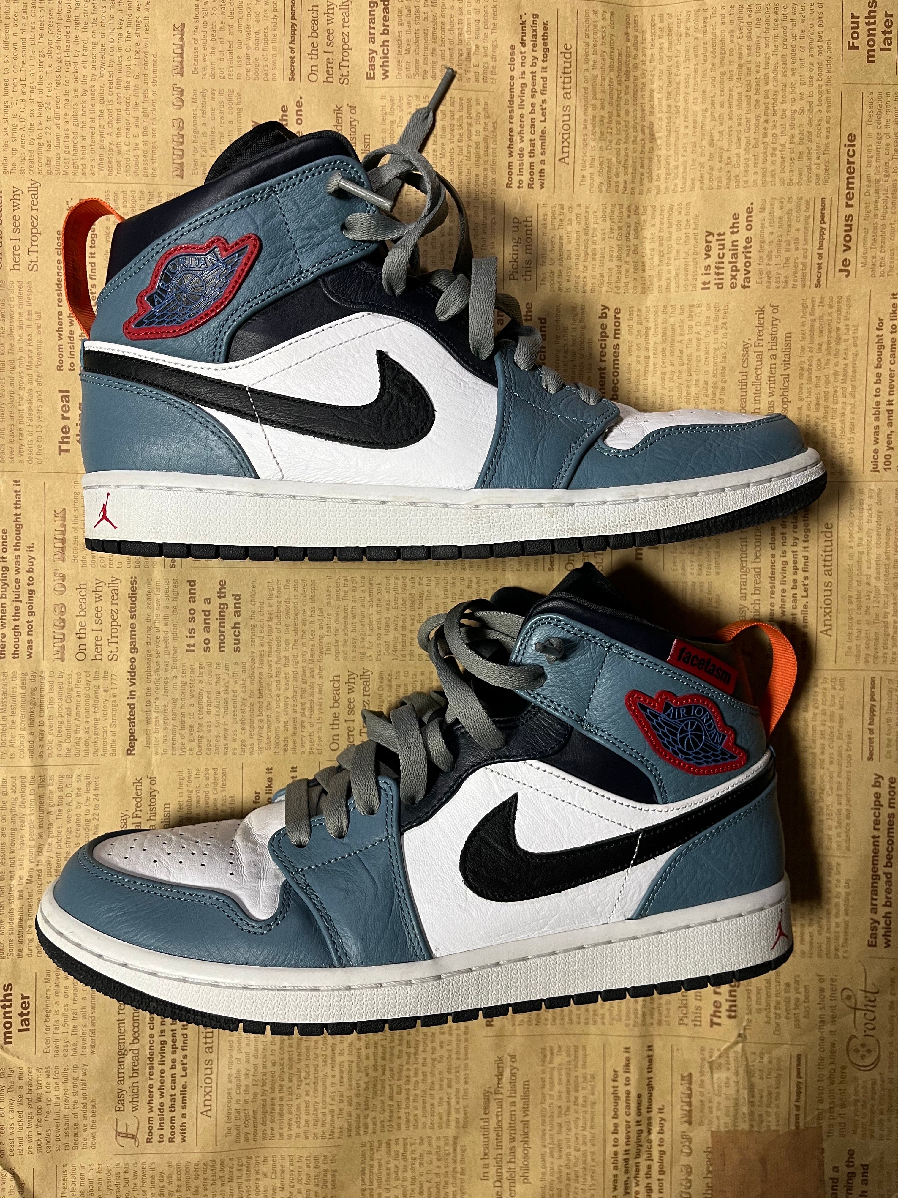 FACETASM × Nike Air Jordan 1 Mid "White/Navy"