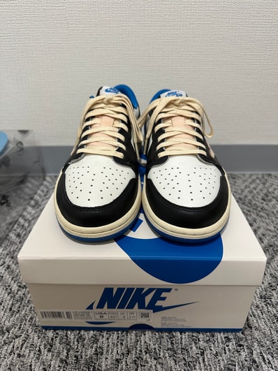 Travis Scott × fragment design × Nike Air Jordan 1 Low OG SP "Military Blue"