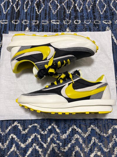 UNDERCOVER × sacai × Nike LD Waffle "Black/Sail-Dark Grey-Bright Citron"