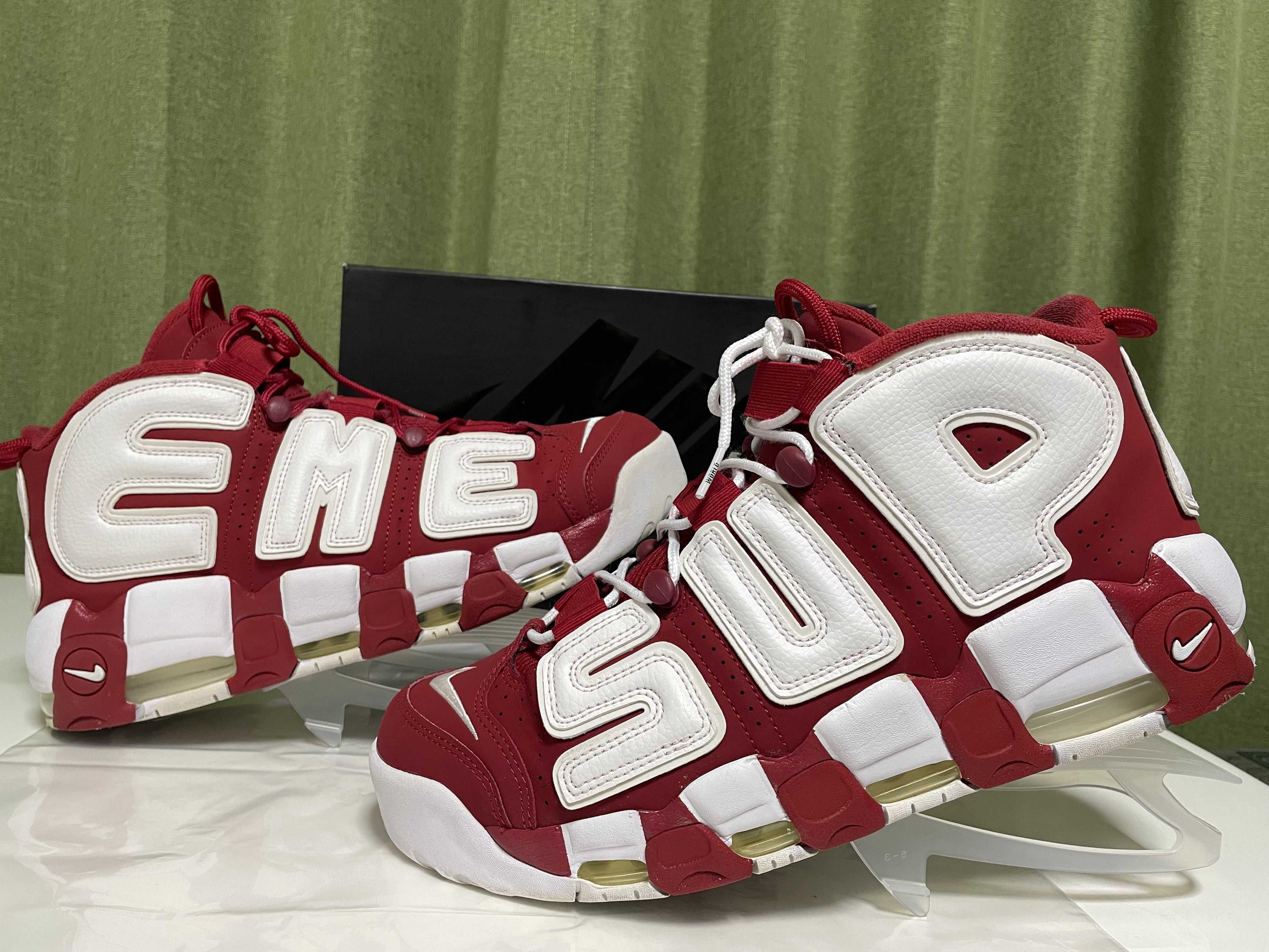 Supreme × Nike Air More Uptempo "White/Red"