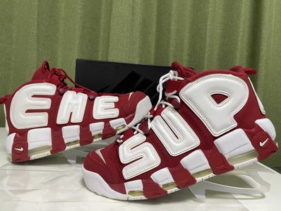 Supreme × Nike Air More Uptempo "White/Red"