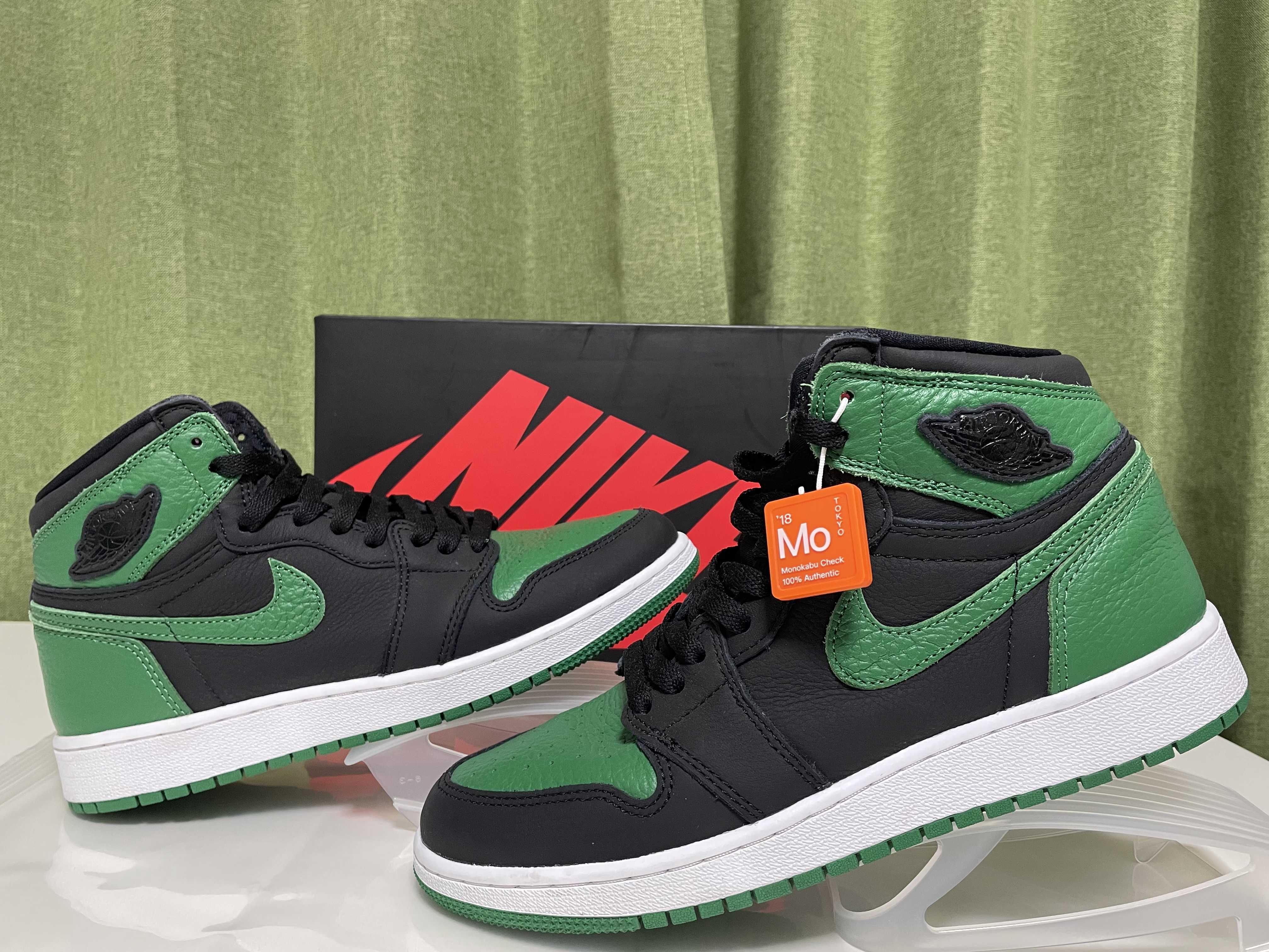 NIKE AIR JORDAN 1 RETRO HIGH OG GS "BLACK/PINE GREEN"