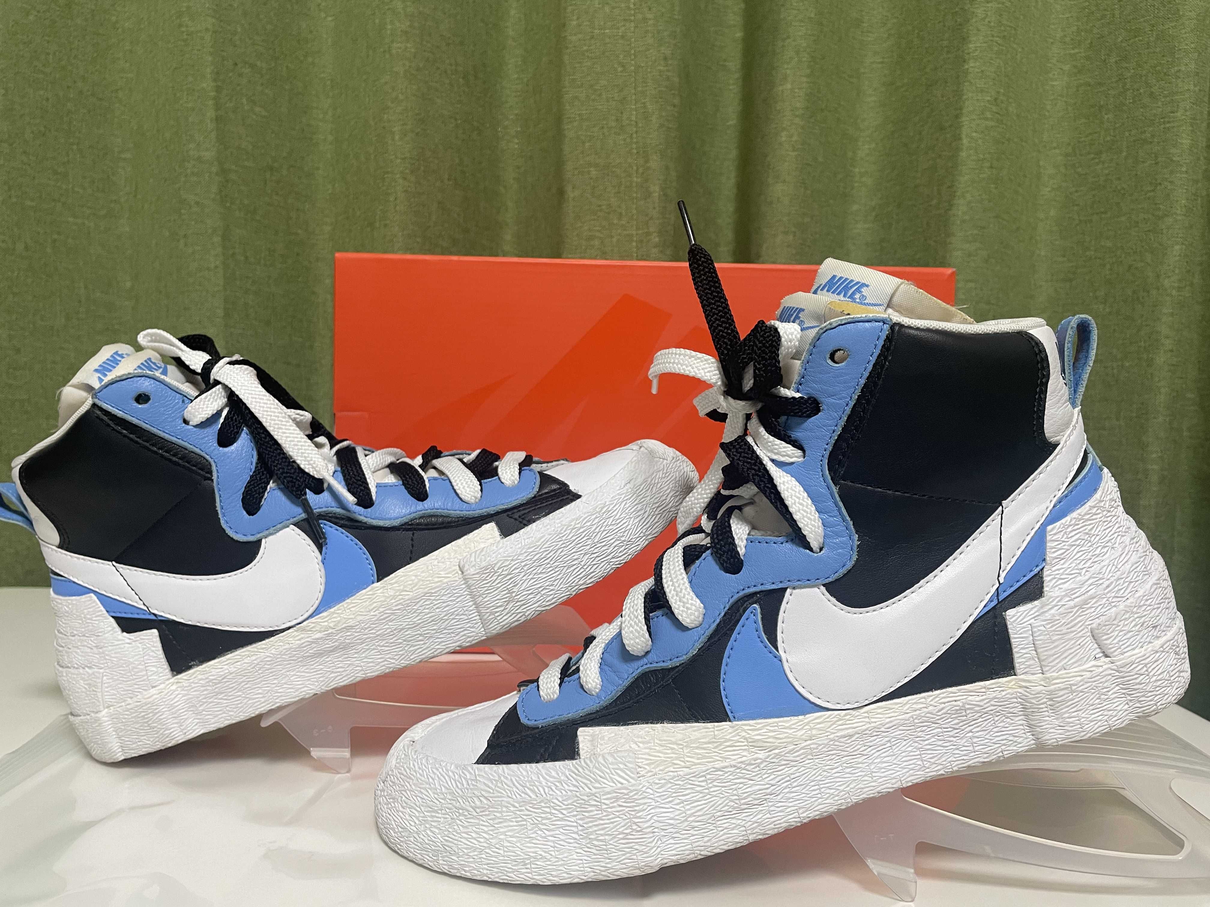sacai × NIKE BLAZER MID "BLACK / BLUE"