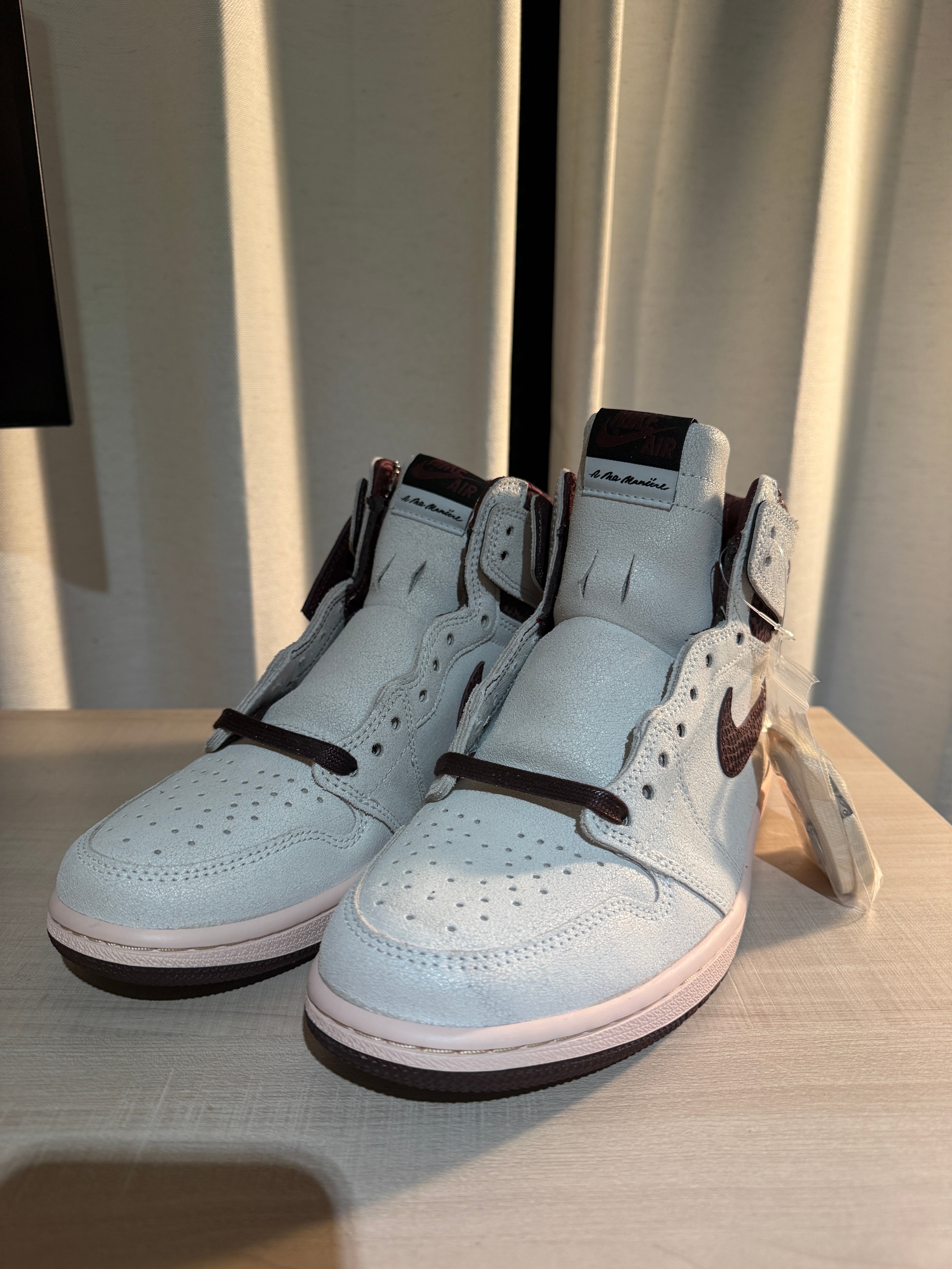 A Ma Maniere × Nike Air Jordan 1 Retro High OG "Sail and Burgundy"