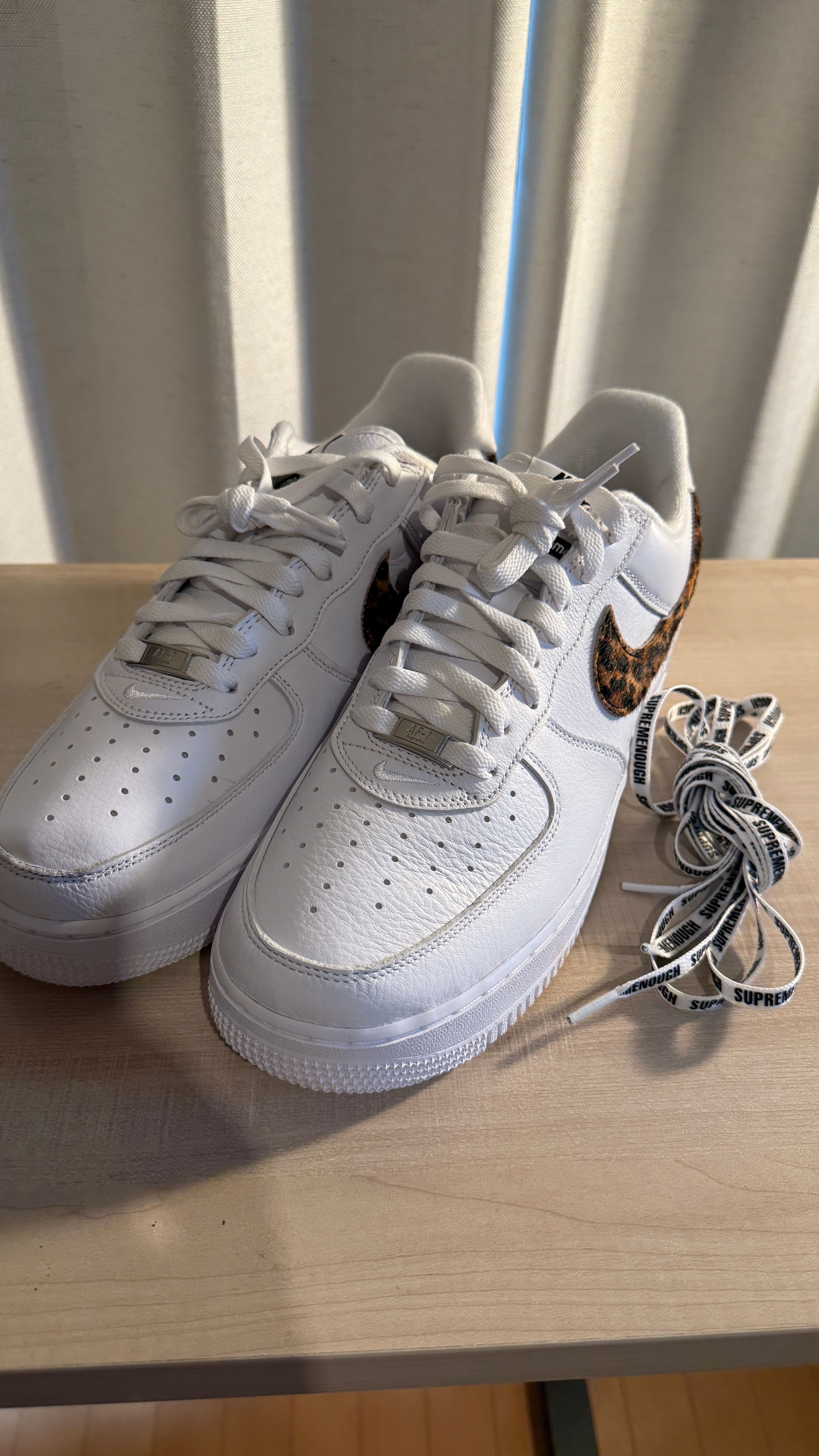 GOODENOUGH × Supreme × Nike Air Force 1 Low "White/Leopard" (25SS Week15)