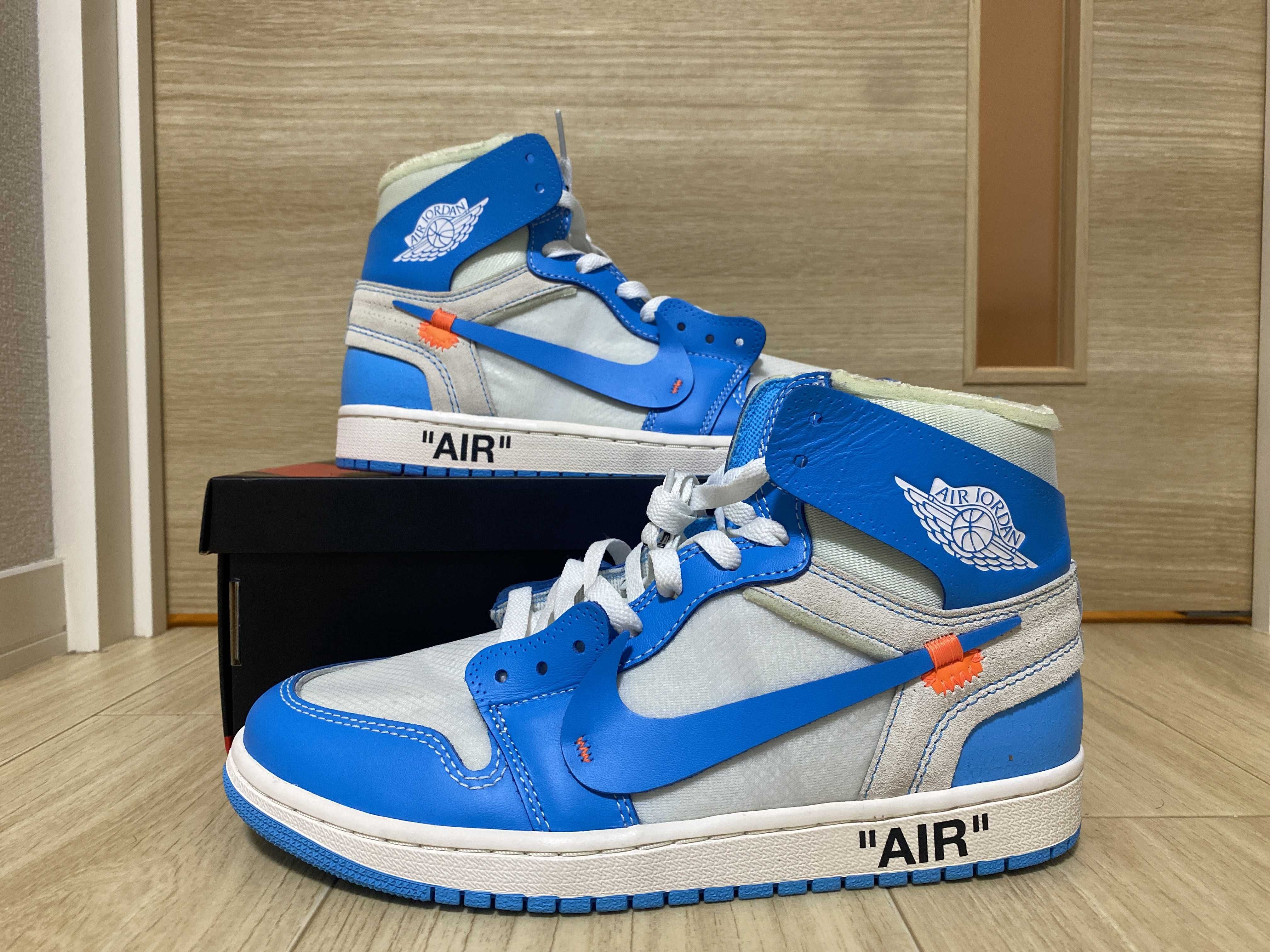 Off-White × Nike Air Jordan 1 High UNC "White/Dark Powder Blue"