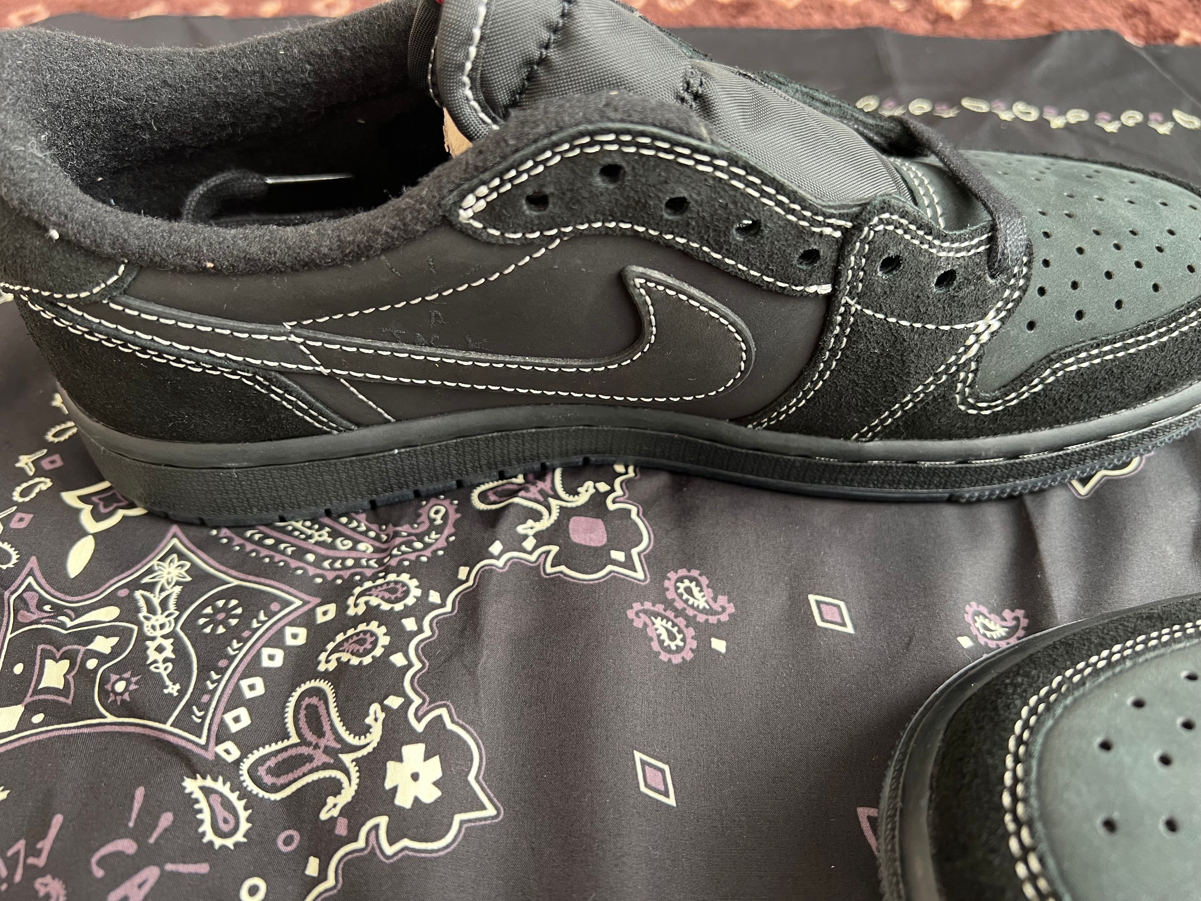 Travis Scott × Nike Air Jordan 1 Low OG SP "Black Phantom"