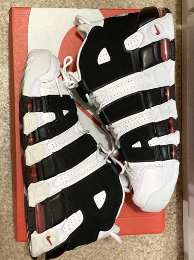 NIKE AIR MORE UPTEMPO "WHITE/BLACK/UNIVERSITY RED"(2020)