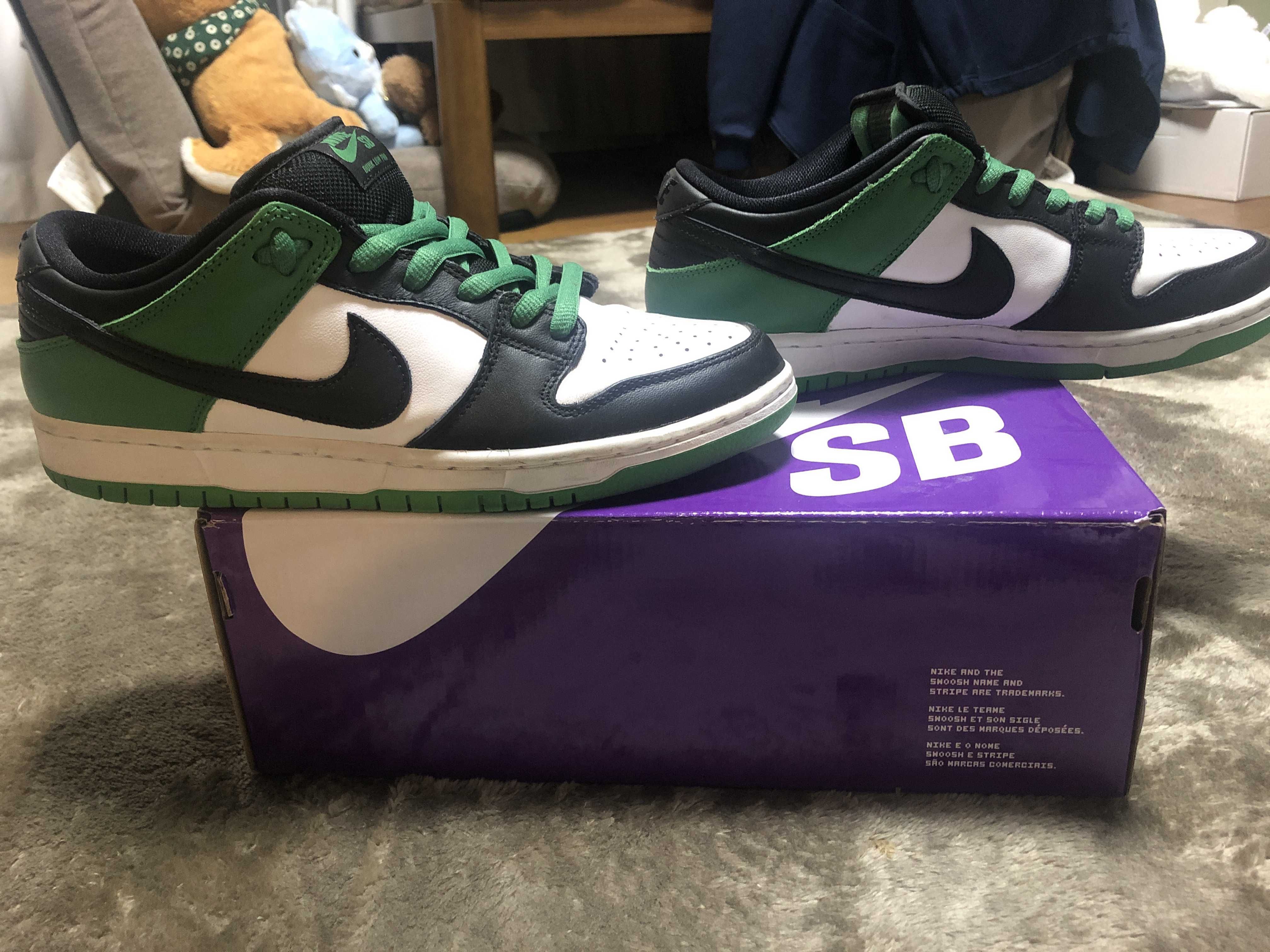 Nike SB Dunk Low Pro "Black and Classic Green"