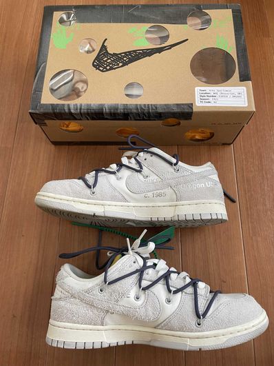 Off-White × Nike Dunk Low "Sail/Neutral Grey/Gridiron"