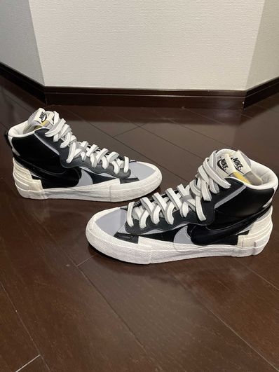 sacai × NIKE BLAZER MID "BLACK/WOLF GREY/WHITE"