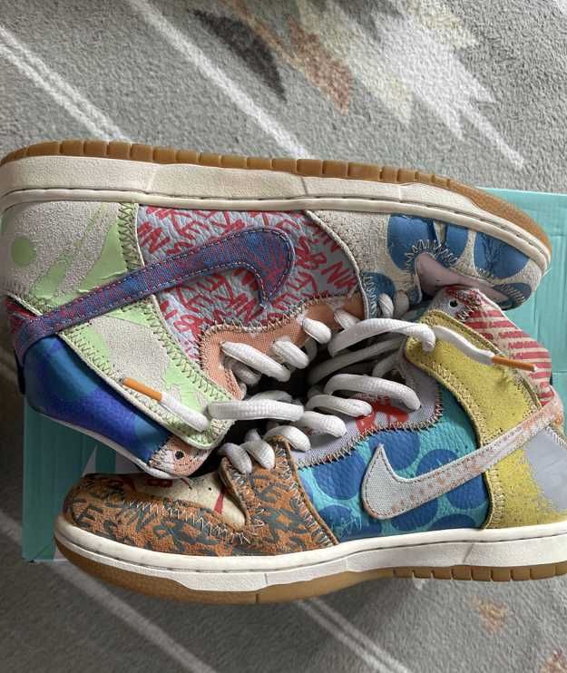 THOMAS CAMPBELL × Nike SB Dunk High "Ice Jade/Circuit Orange-Sail"