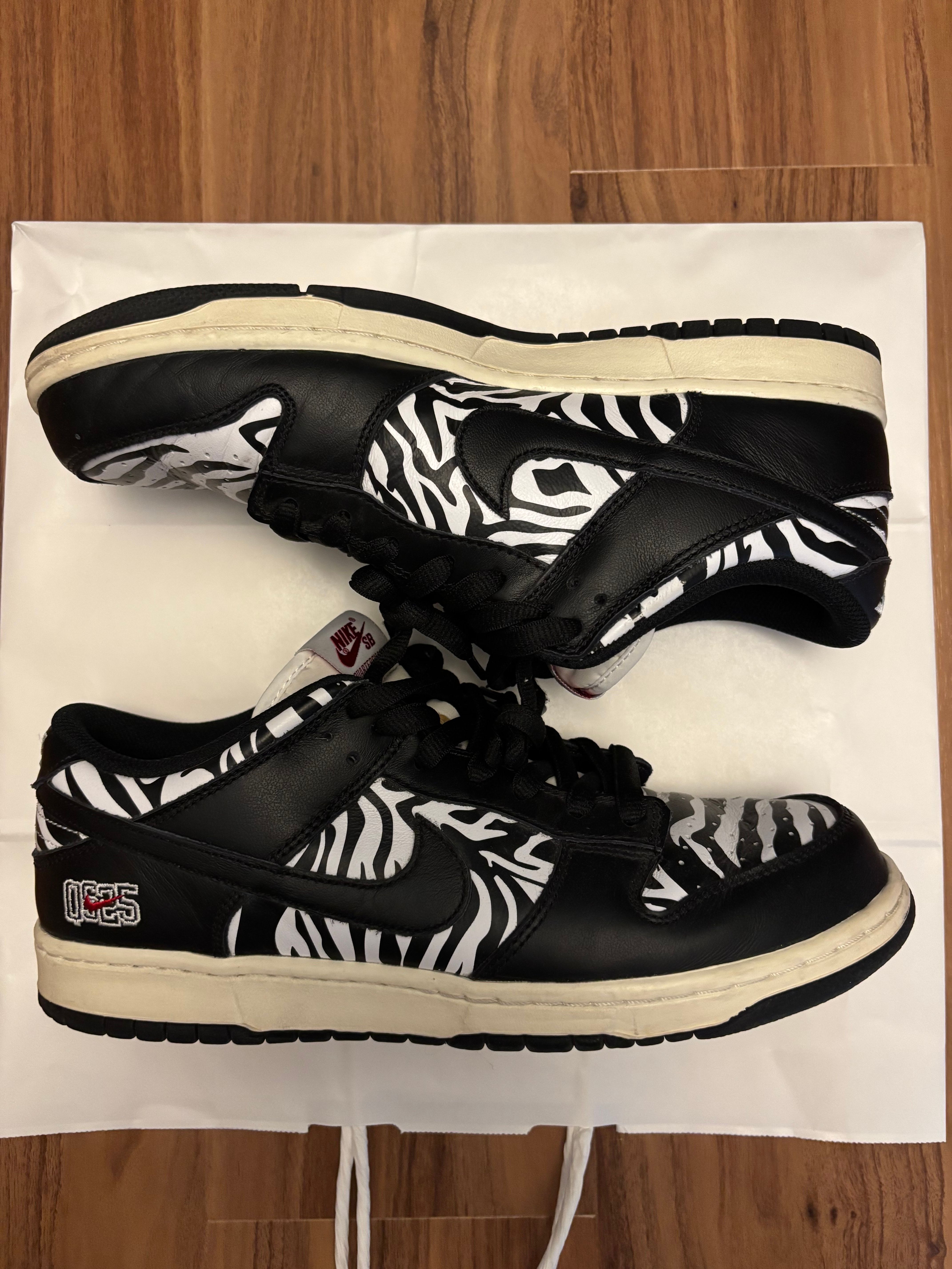 Quartersnacks × Nike SB Dunk Low "Zebra Cake/Safari"