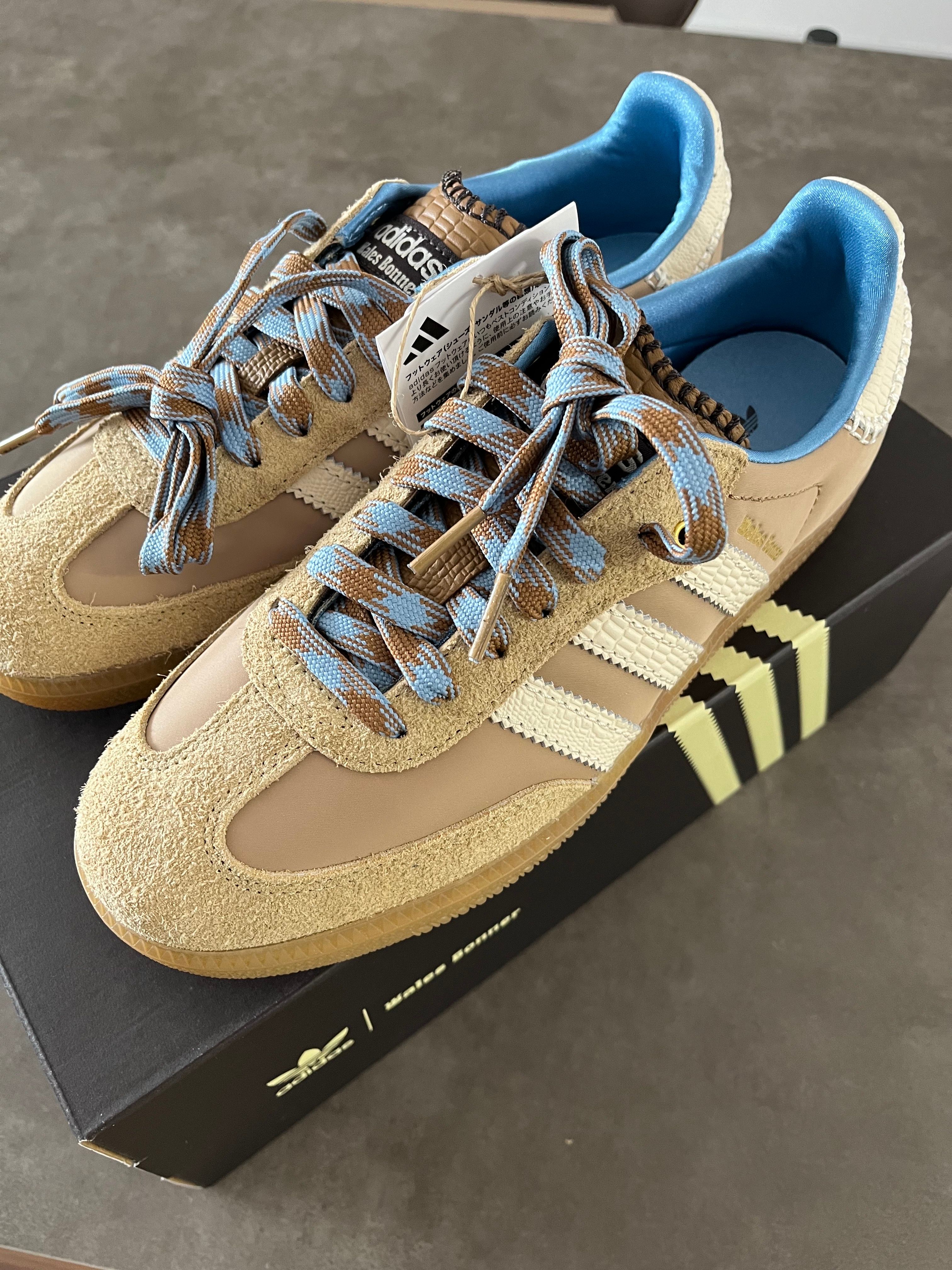 Wales Bonner × adidas Nylon Samba "Desert/Wonder White/Ash Blue"