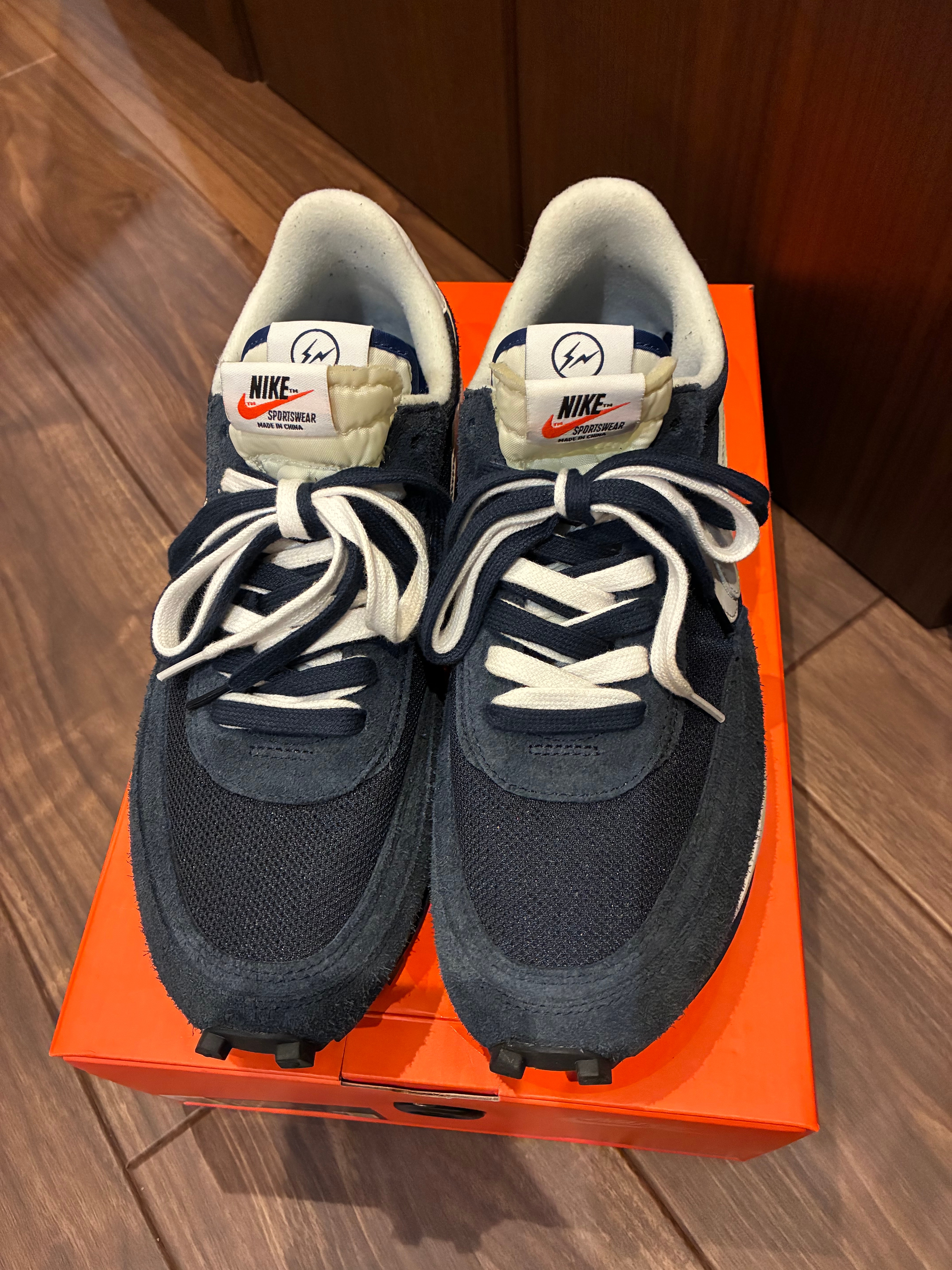 Fragment × sacai × Nike LD Waffle "Blackended Blue"