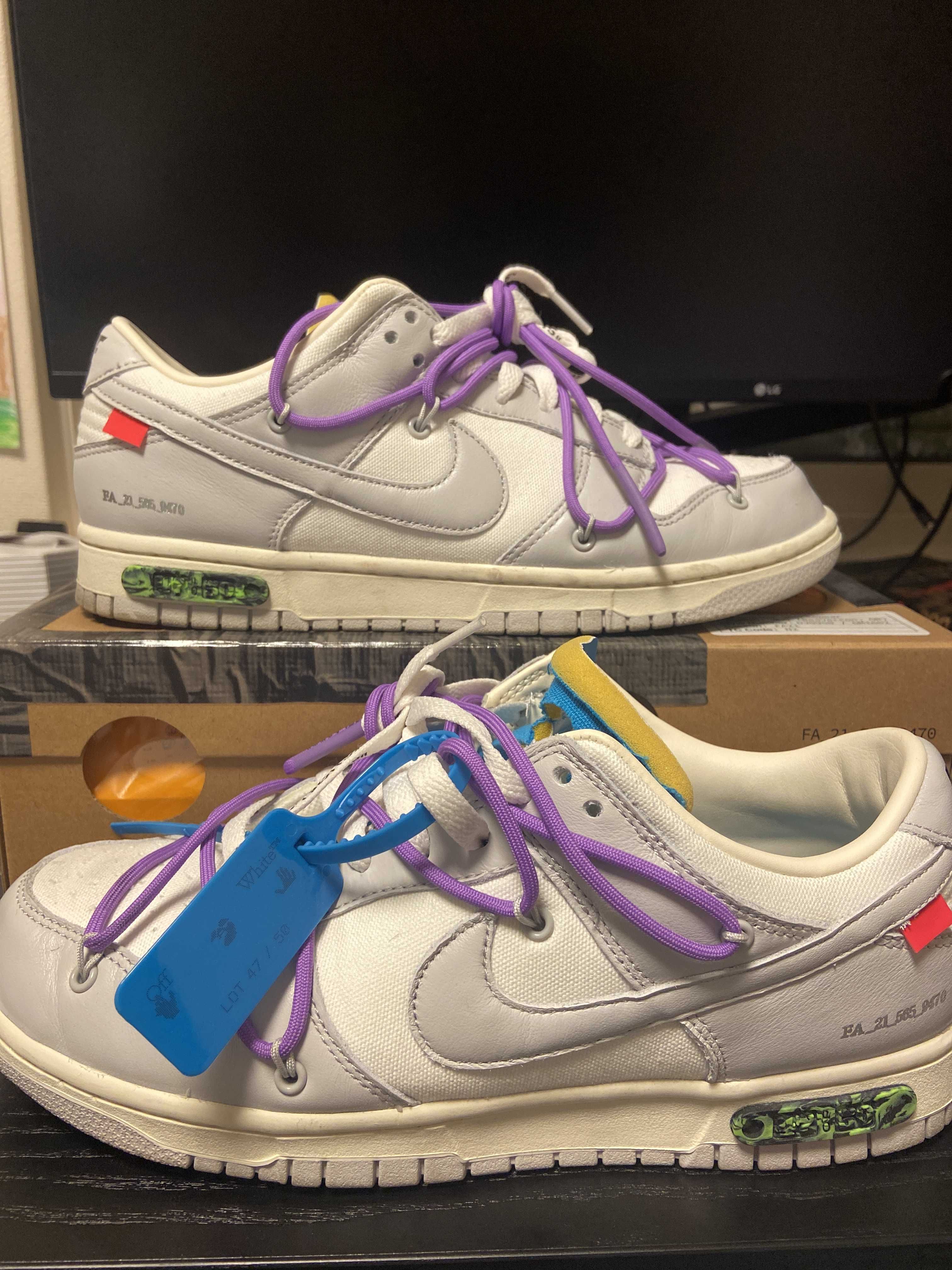 Off-White × Nike Dunk Low "Sail/Neutral Gray"