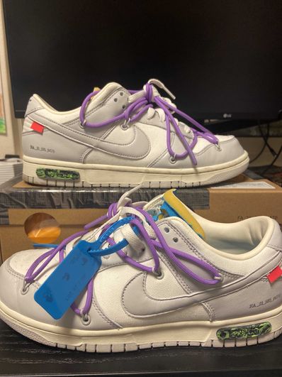 Off-White × Nike Dunk Low "Sail/Neutral Gray"