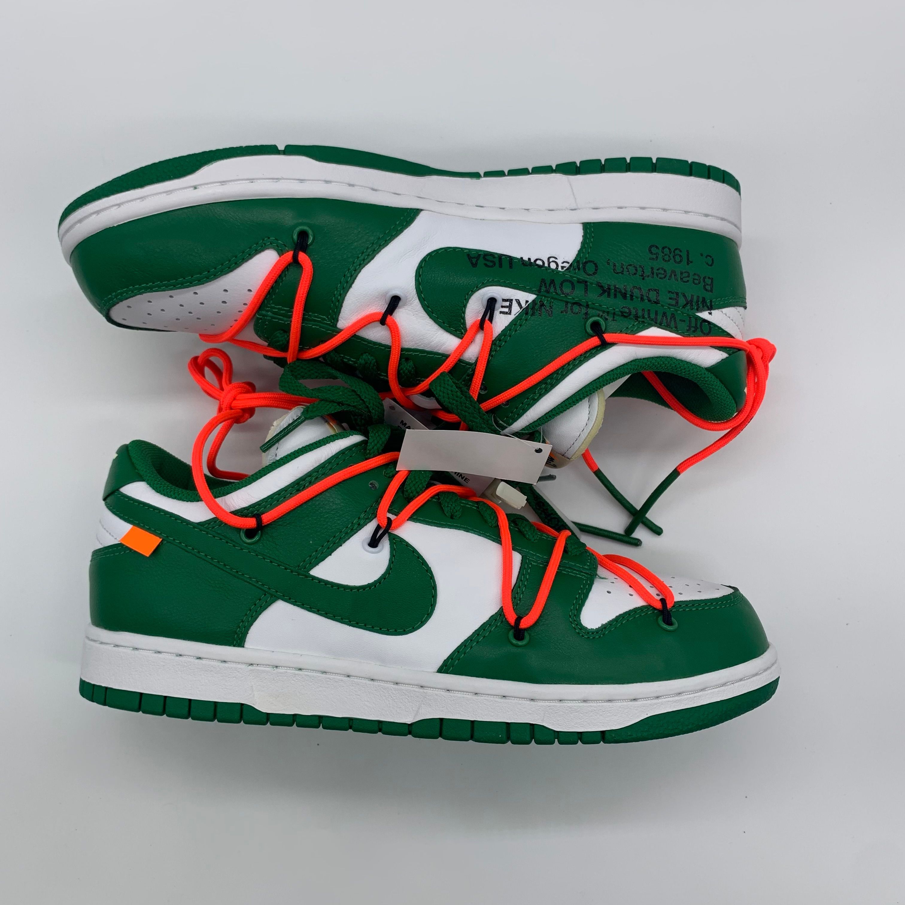 Off-White × Nike Dunk Low "White/Pine Green"
