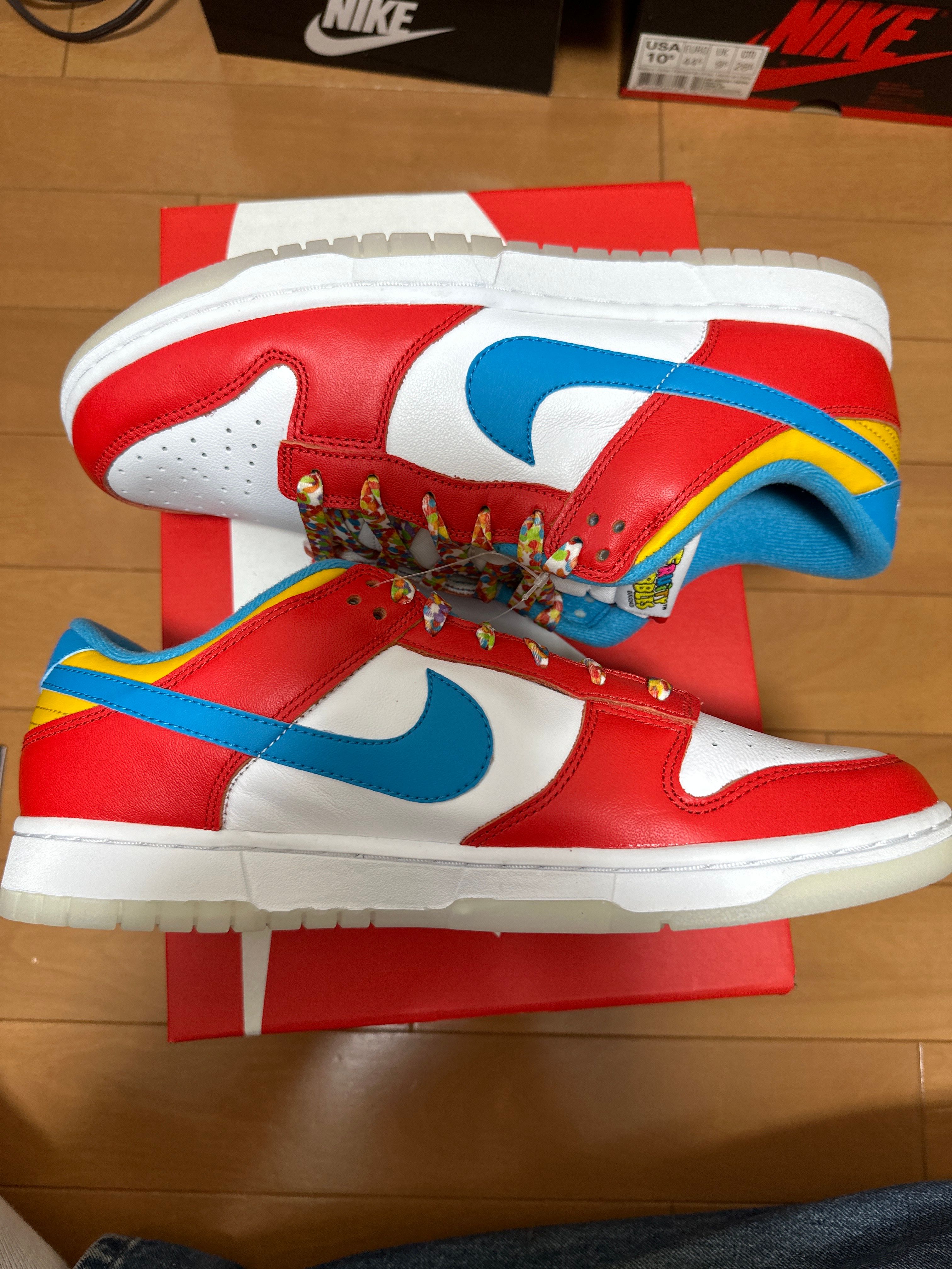 FRUiTY PEBBLESTM × Nike Dunk Low QS "Habanero Red/Dark Sulfur/Laser Blue"