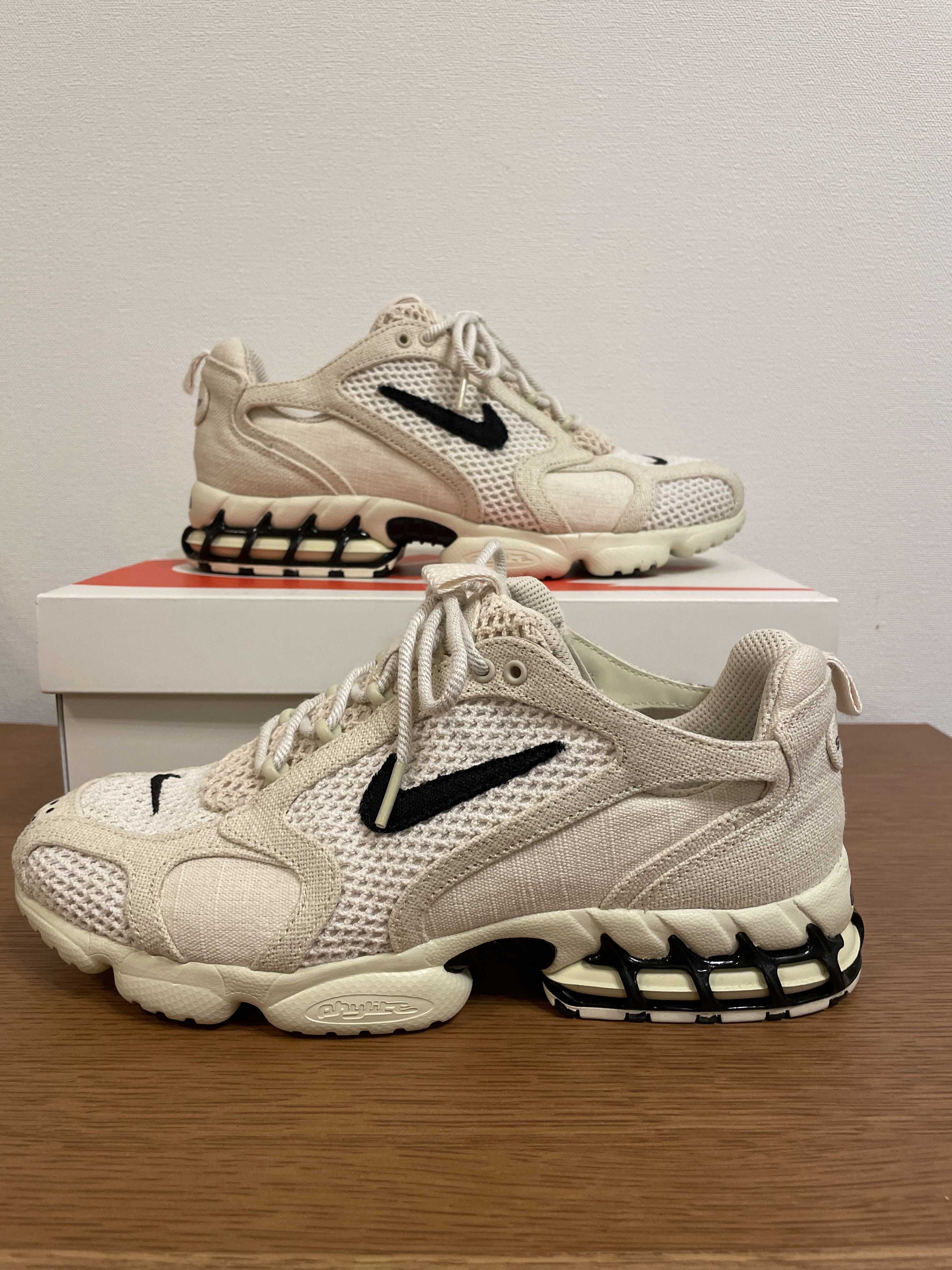 Stussy × Nike Air Zoom Spiridon CG 2 "Fossil/Black"