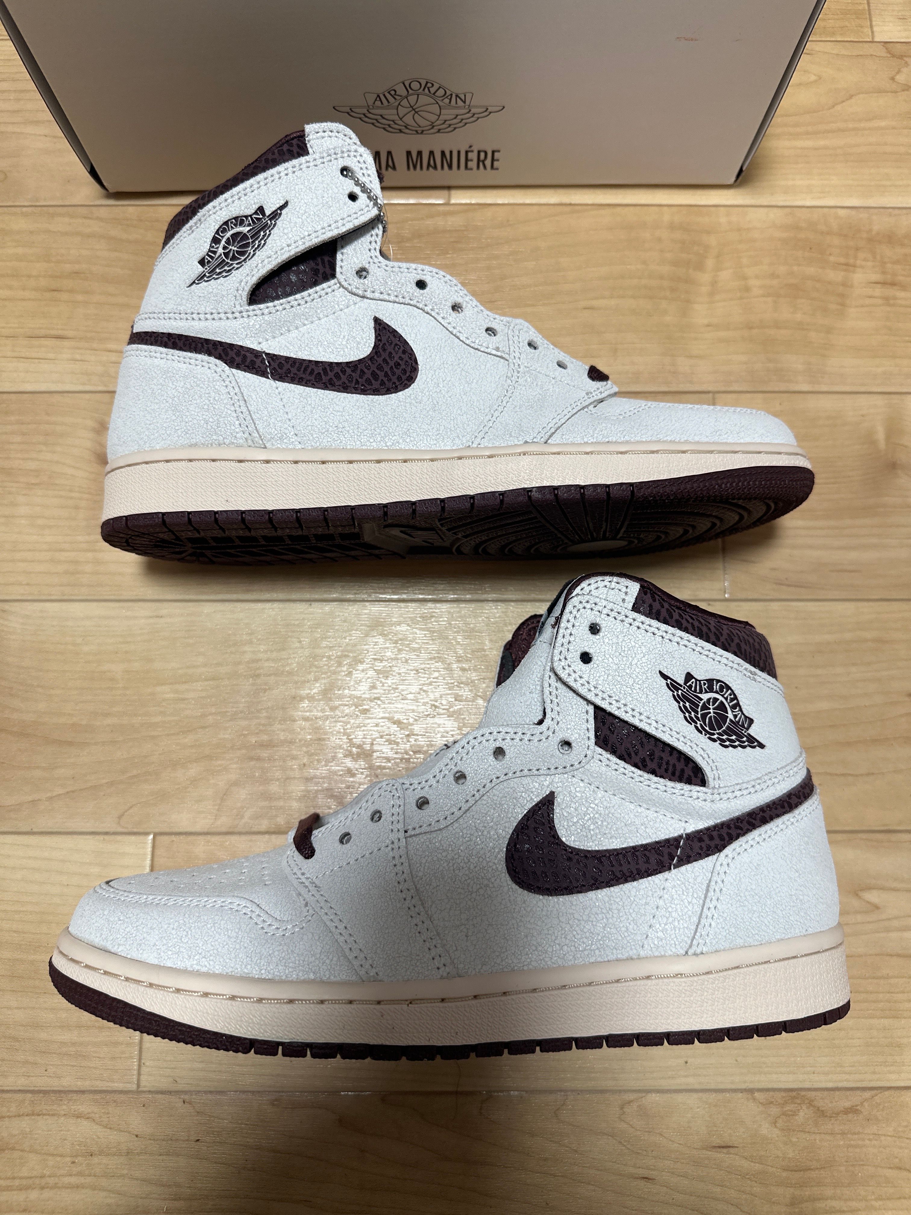 A Ma Maniere × Nike Air Jordan 1 Retro High OG "Sail and Burgundy"