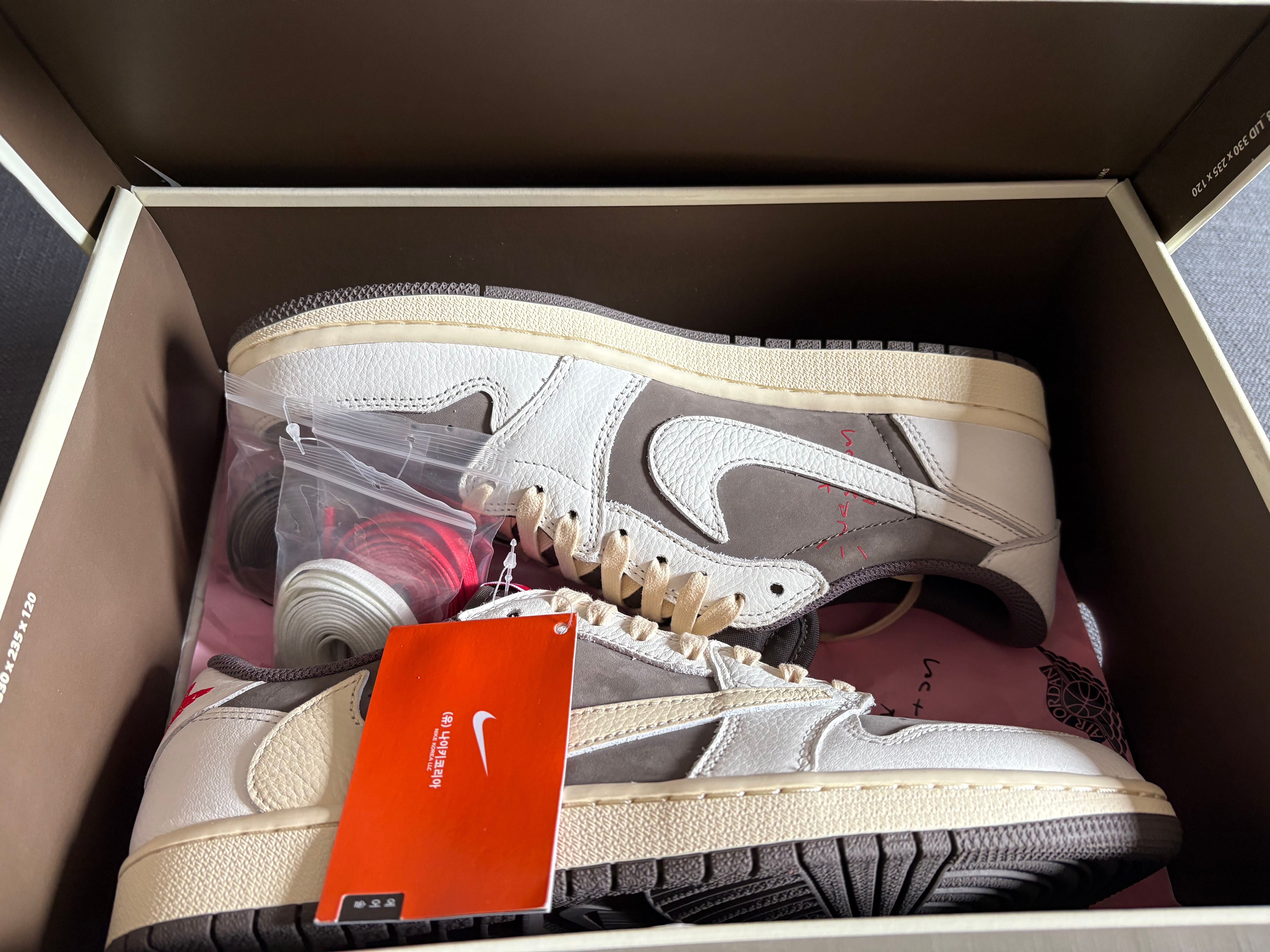 Travis Scott × Nike Air Jordan 1 Low OG SP "Reverse Mocha/Sail and Ridgerock"