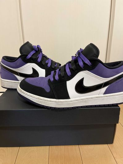 Nike Air Jordan 1 Retro Low "White/Black/Court Purple"