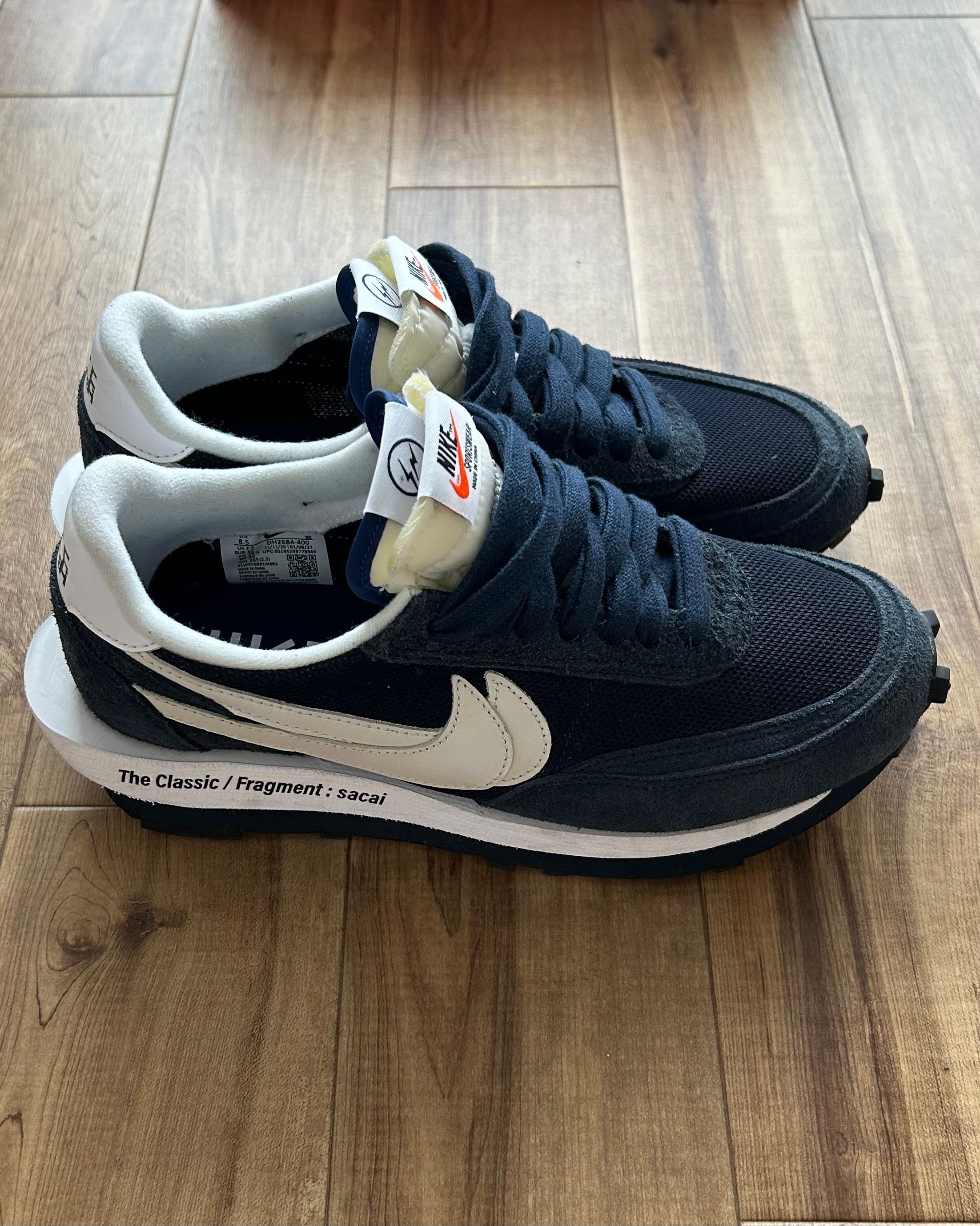 Fragment × sacai × Nike LD Waffle "Blackended Blue"