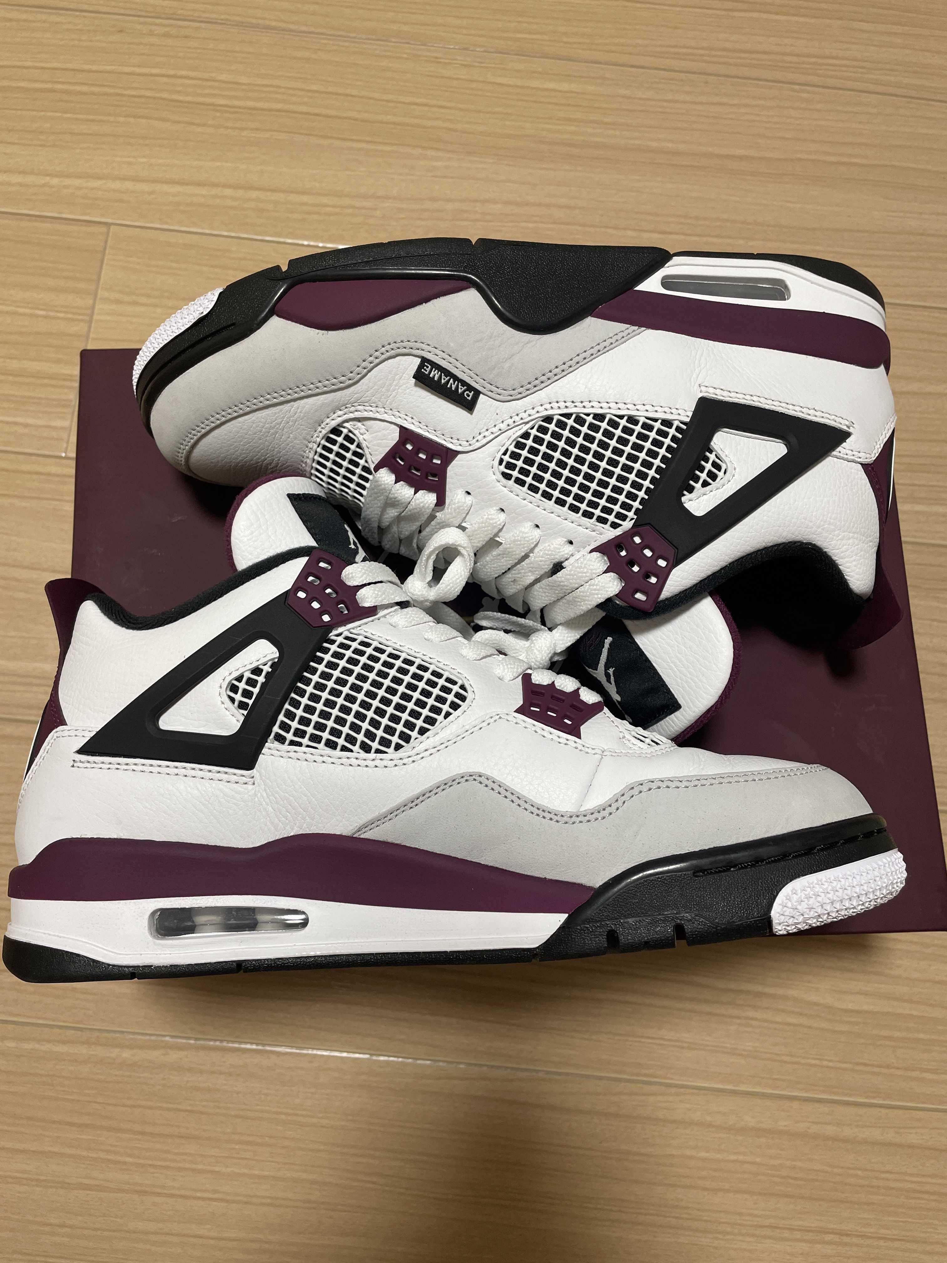 Paris Saint Germain ×Nike Air Jordan 4 Retro "White/Bordeaux/Neutral Gray"