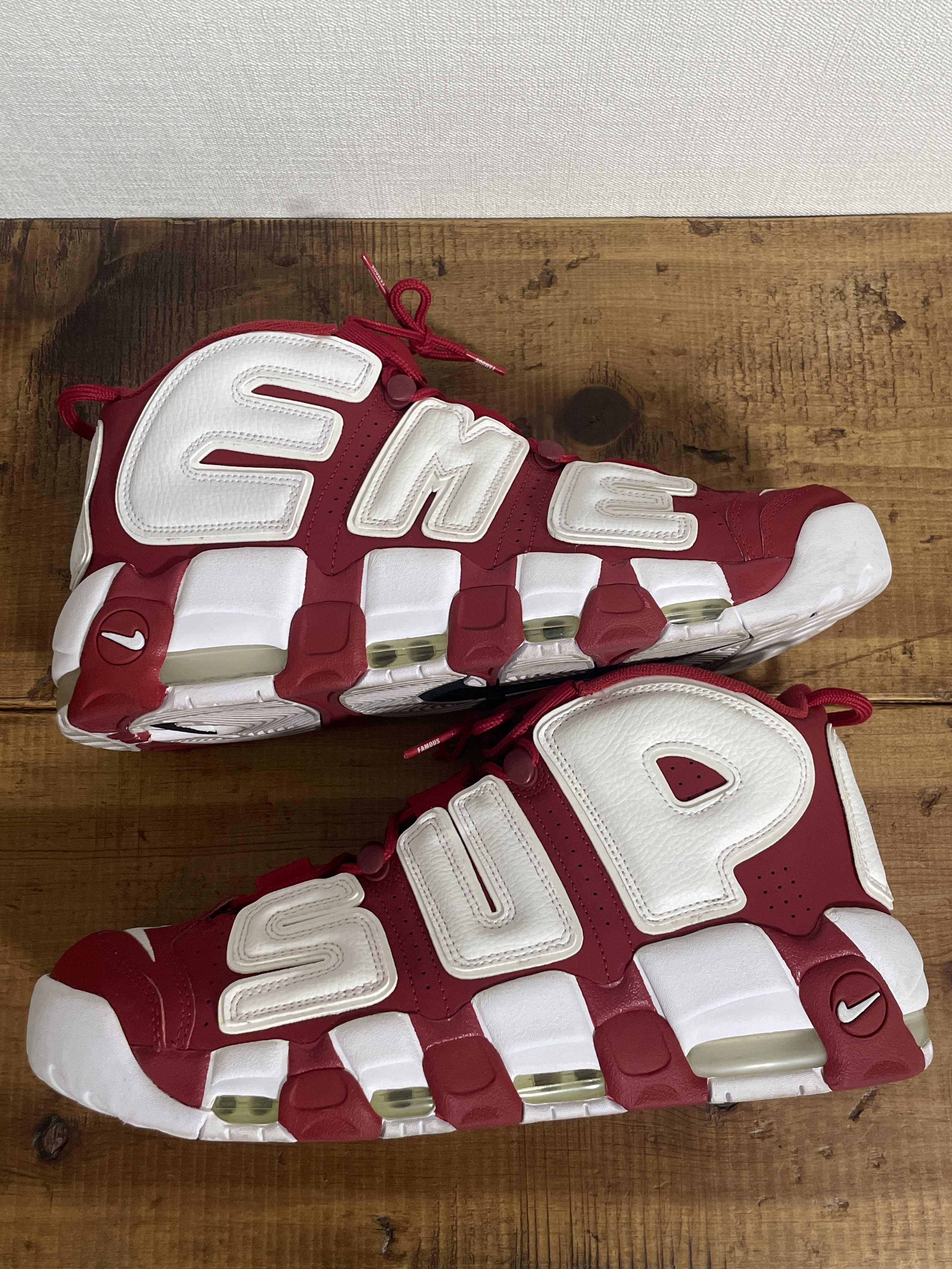 Supreme × Nike Air More Uptempo "White/Red"