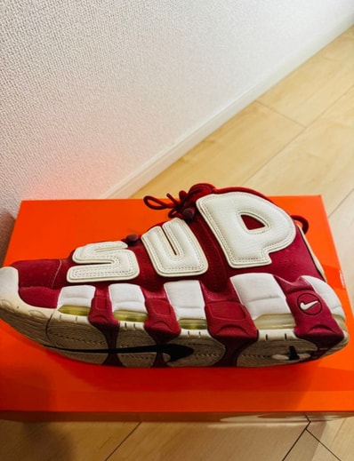 Supreme × Nike Air More Uptempo "White/Red"