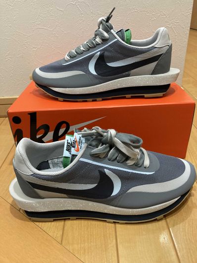 CLOT × Sacai × Nike LD Waffle "Grey Obsidian/Cool Grey"