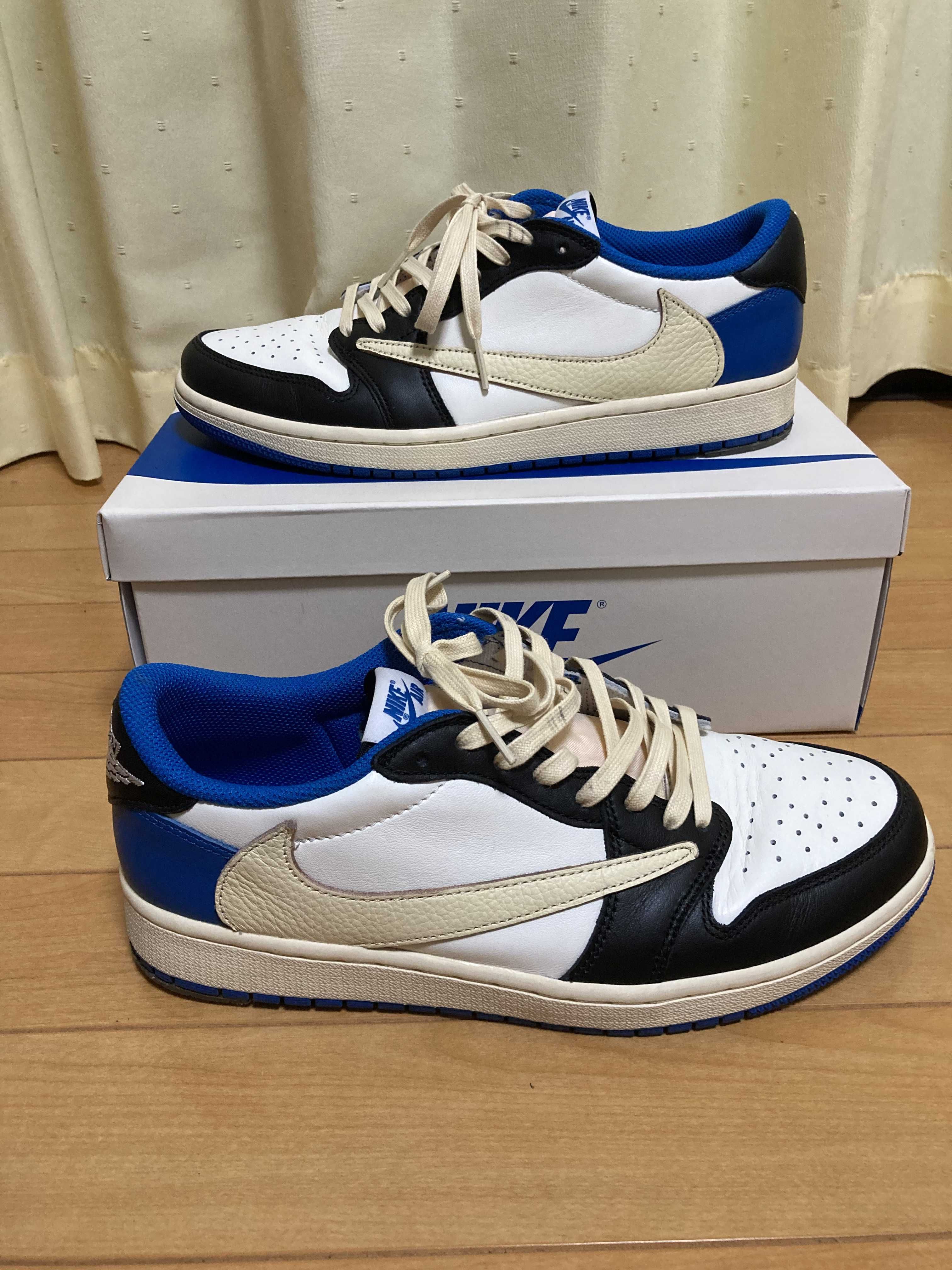 Travis Scott × fragment design × Nike Air Jordan 1 Low OG SP "Military Blue"