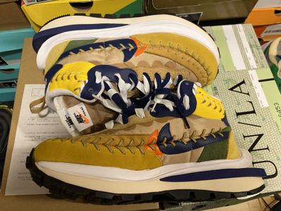 Jean-Paul Gaultier × sacai × Nike VaporWaffle "Sesame/Multi Color"