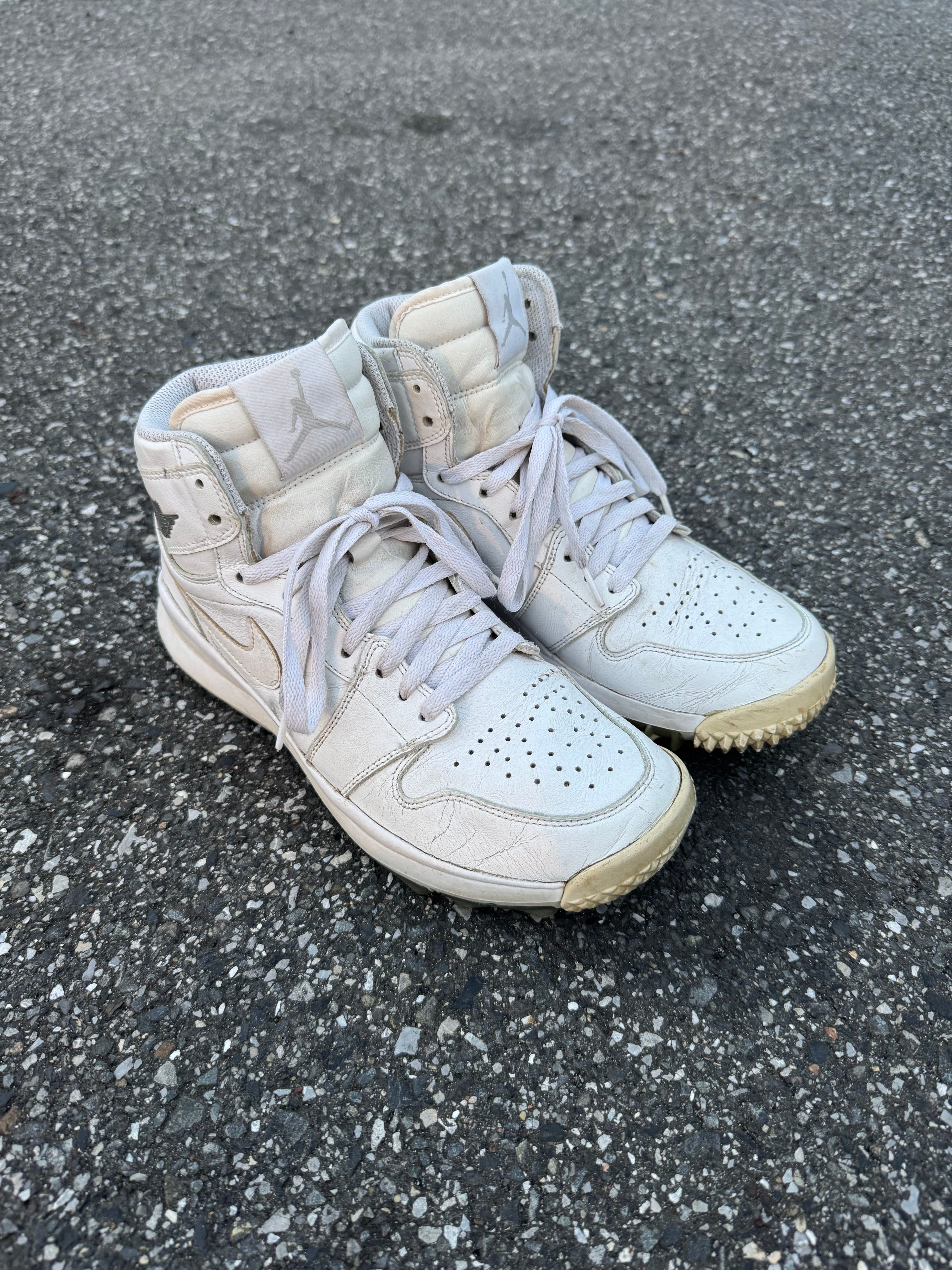 Nike Air Jordan 1 Retro High Golf "Cleat White Metallic"