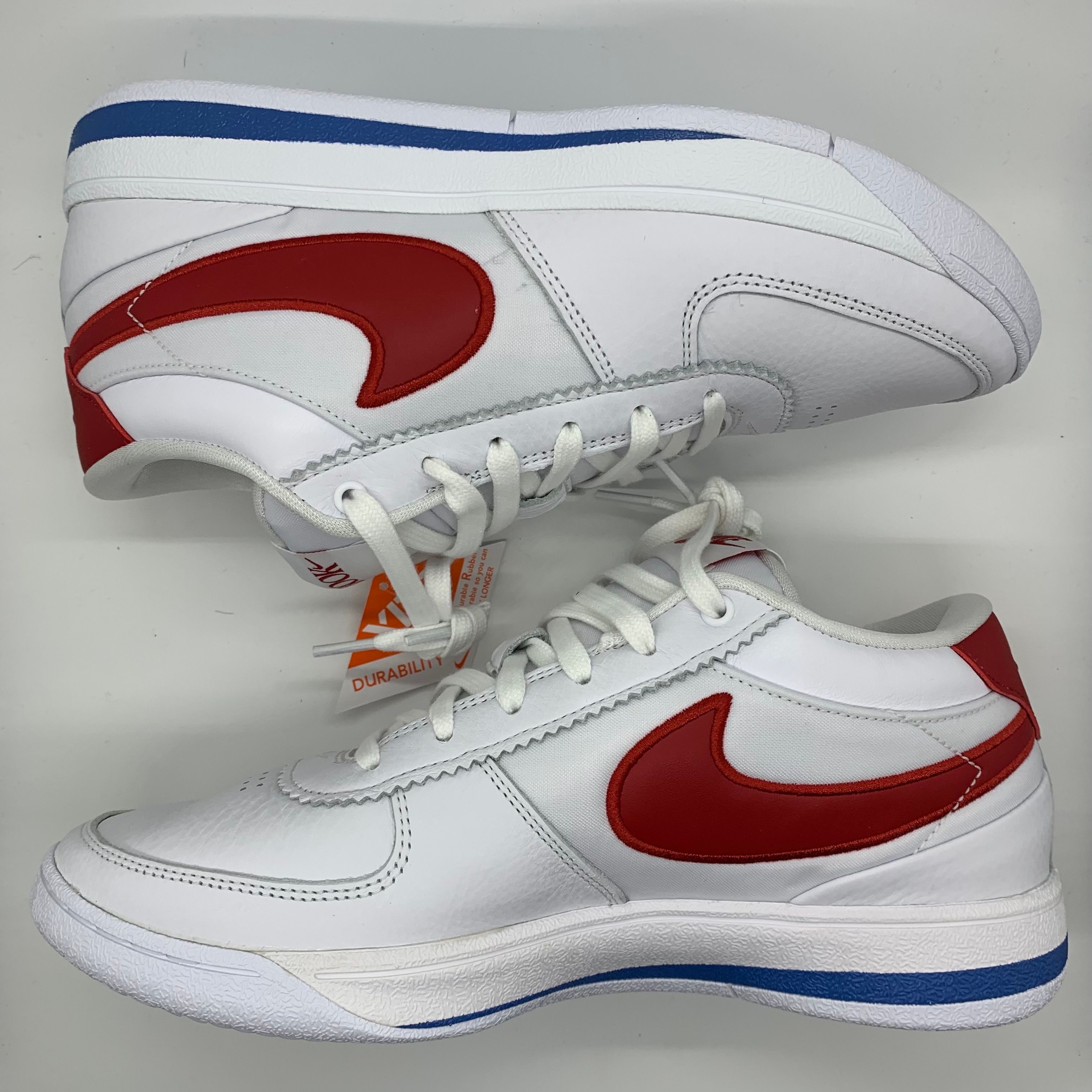 Nike Book 1 Cortez "Forrest Gump/White and Varsity Red" (FJ4250-105/FJ4249-105)