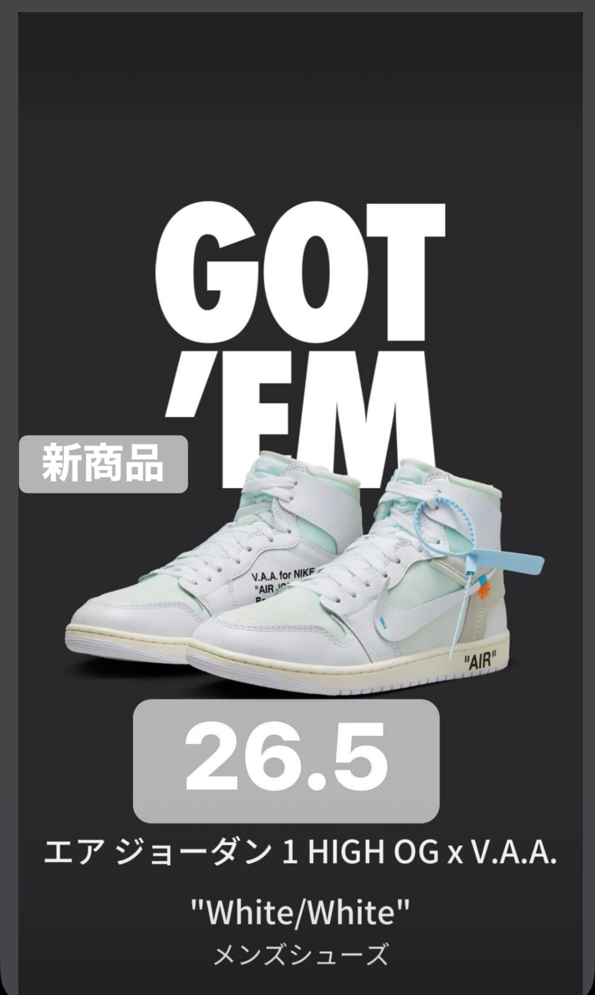 Virgil Abloh Archive (V.A.A.) × Nike Air Jordan 1 Retro High OG "Alaska"