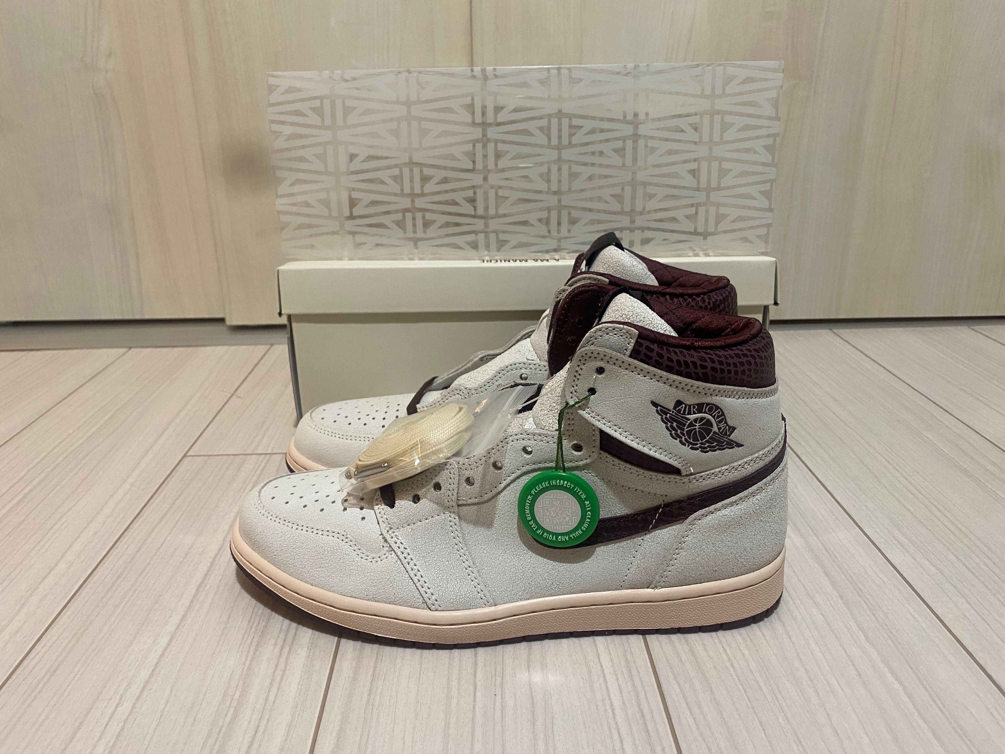A Ma Maniere × Nike Air Jordan 1 Retro High OG "Sail and Burgundy"